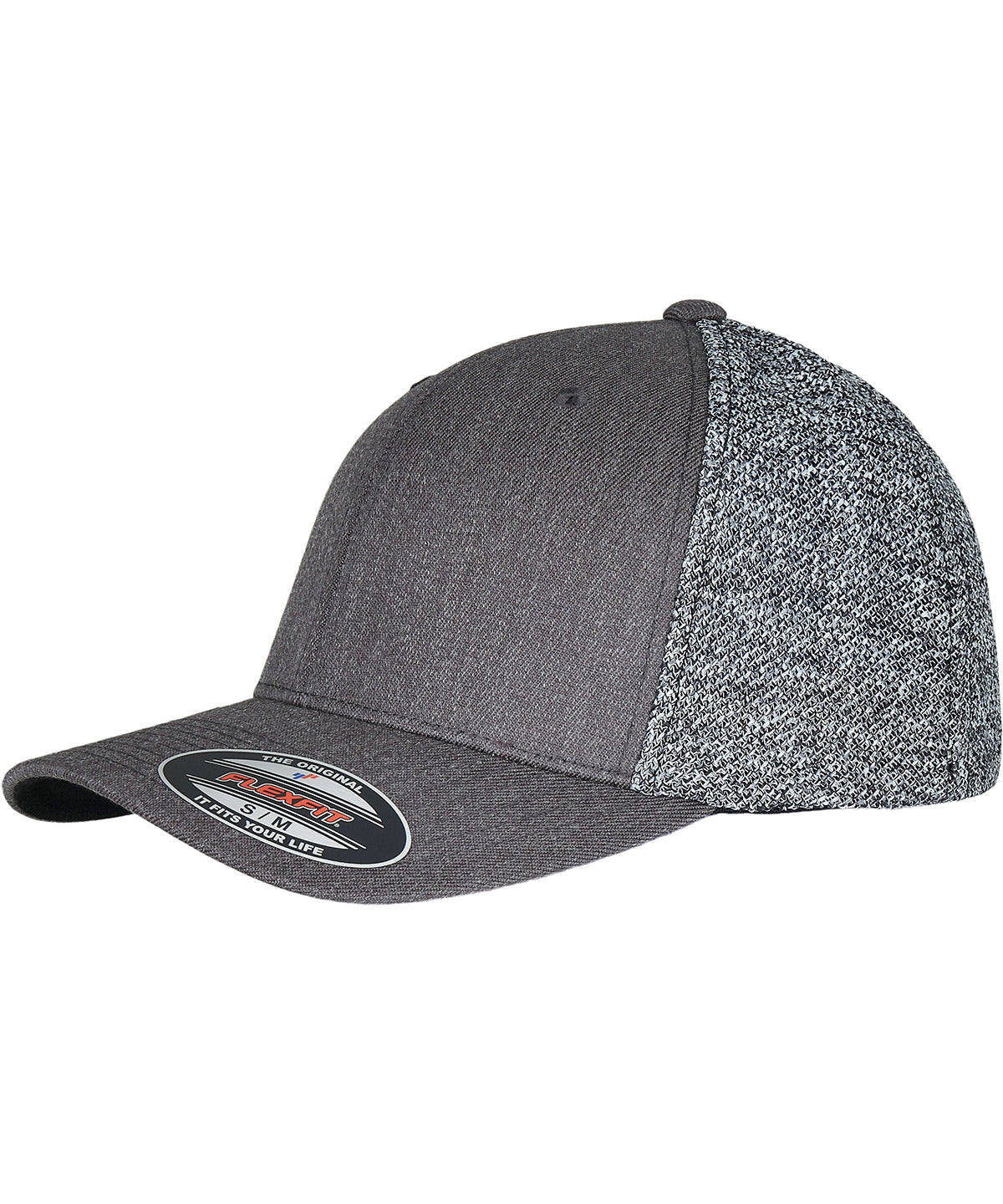 Derhúfa Flexfit by Yupoong YP230 – Black/Grey Melange – One size