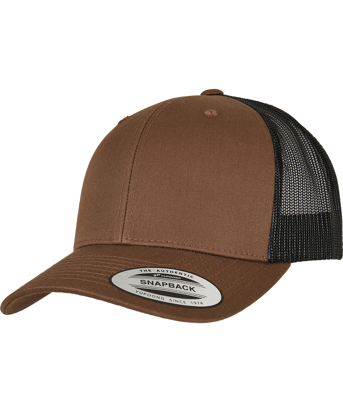 Derhúfa Flexfit by Yupoong YP237 – Coyote Brown/Black – One size