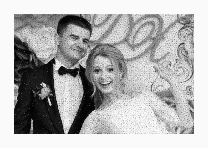 Strengjalist út frá ljósmynd - Hvaða mynd sem er endurgerð með þúsundum nagla og einum streng