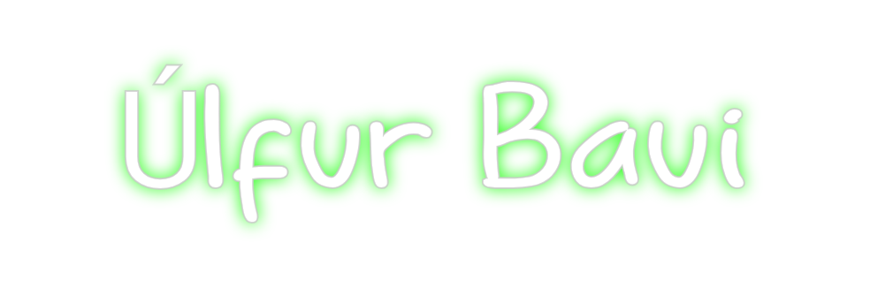 Custom Neon: Úlfur Baui