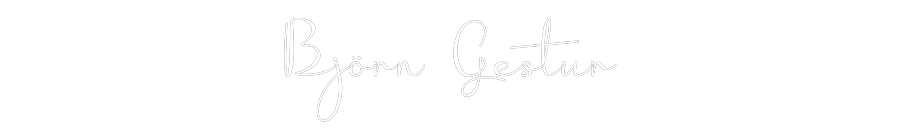 Custom Neon: Björn Gestur