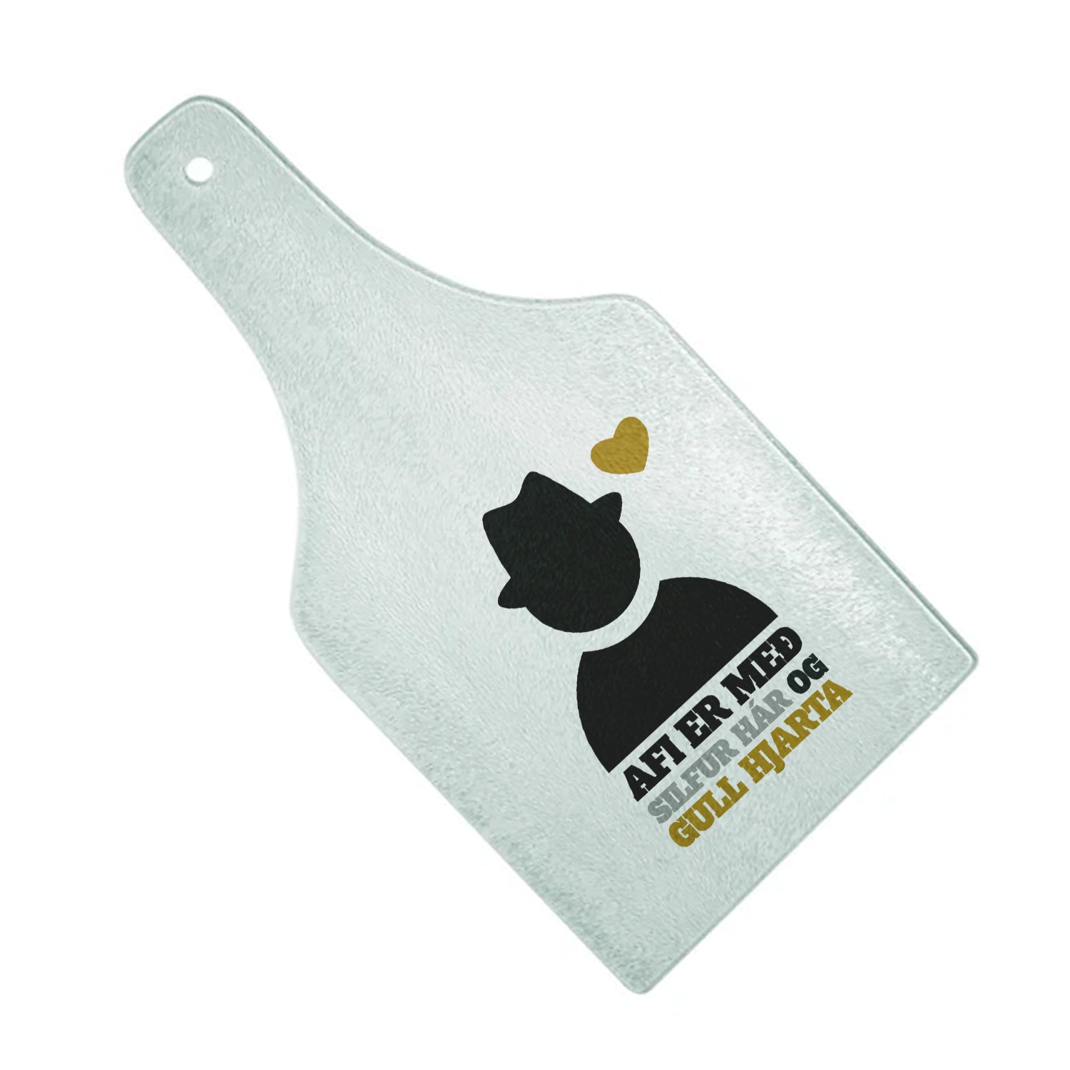 AFI ER MEÐ SILFUR HÁR OG GULL HJARTA - Skurðarbretti