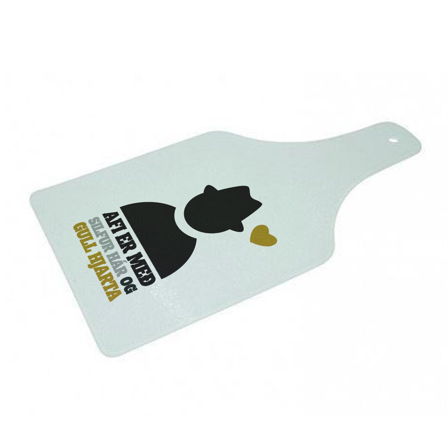 AFI ER MEÐ SILFUR HÁR OG GULL HJARTA - Skurðarbretti