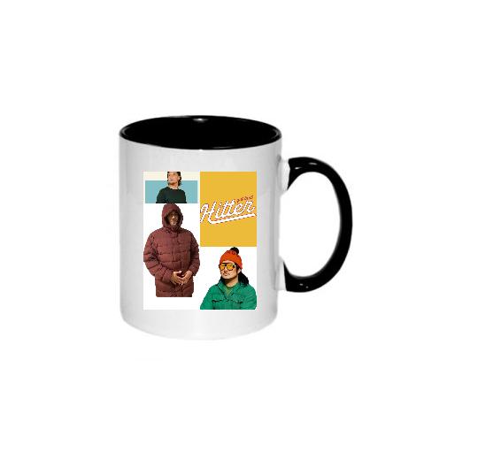 10oz Bolli með Svörtu - Með eigin mynd eða texta