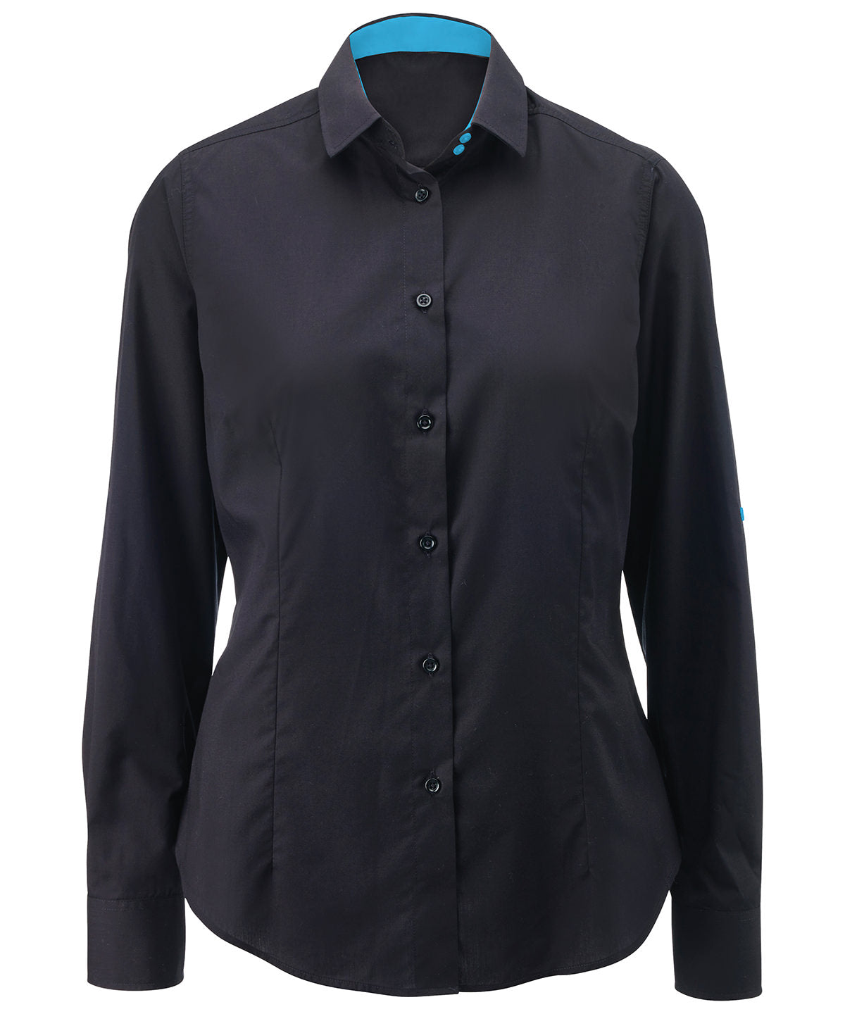 Bolir - Women's White Roll-up Sleeve Shirt (NF521W)