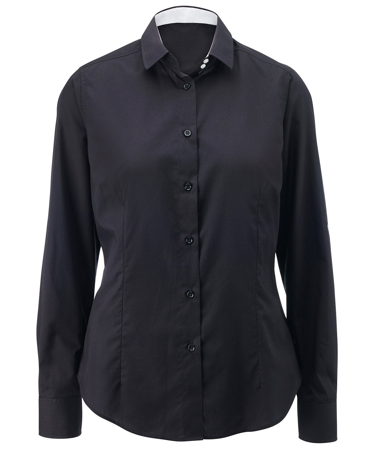 Bolir - Women's White Roll-up Sleeve Shirt (NF521W)