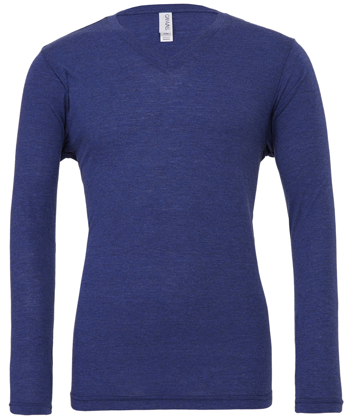 Stuttermabolir - Unisex Triblend Long Sleeve V-neck T-shirt