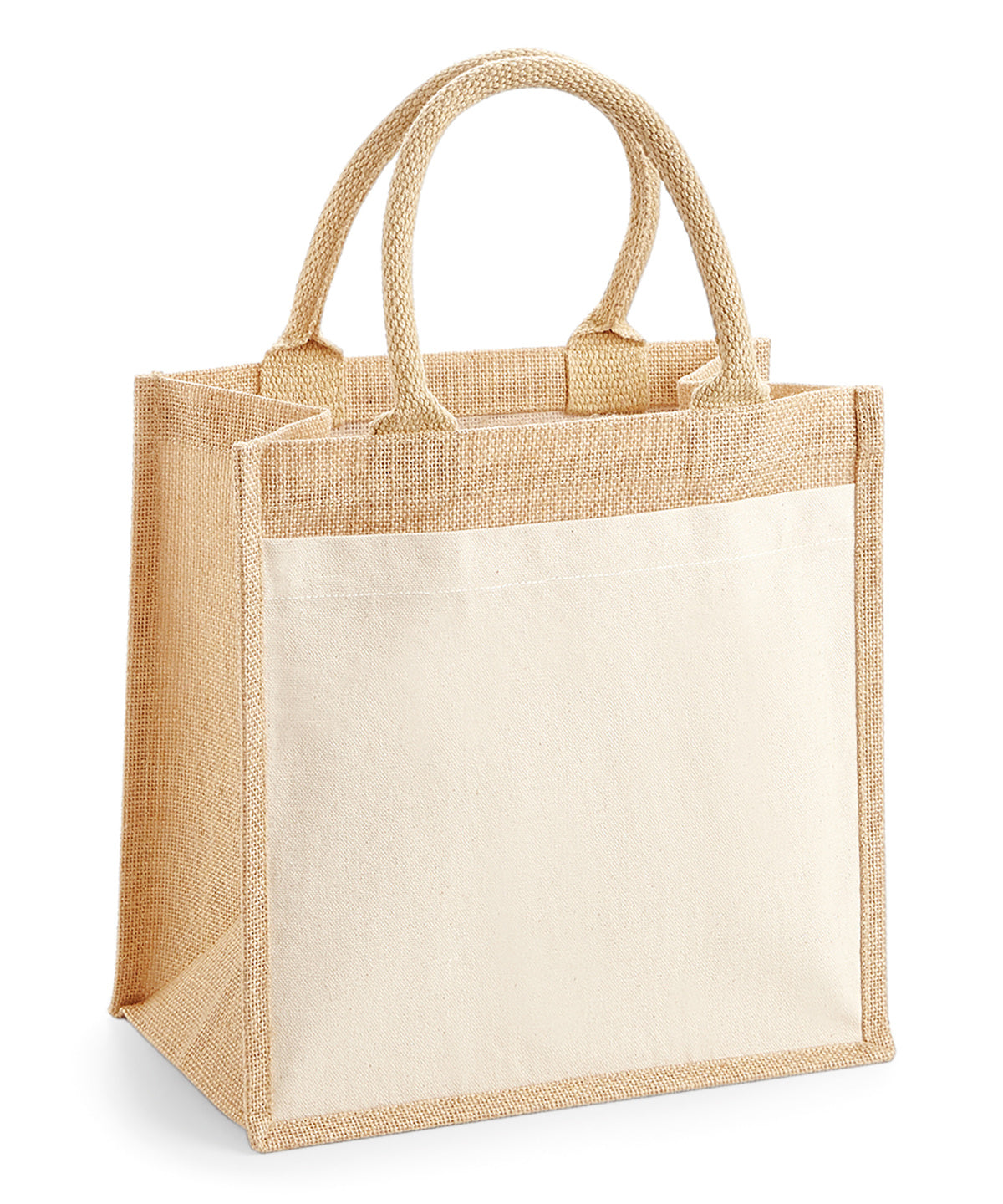 Töskur - Cotton Pocket Jute Midi Tote