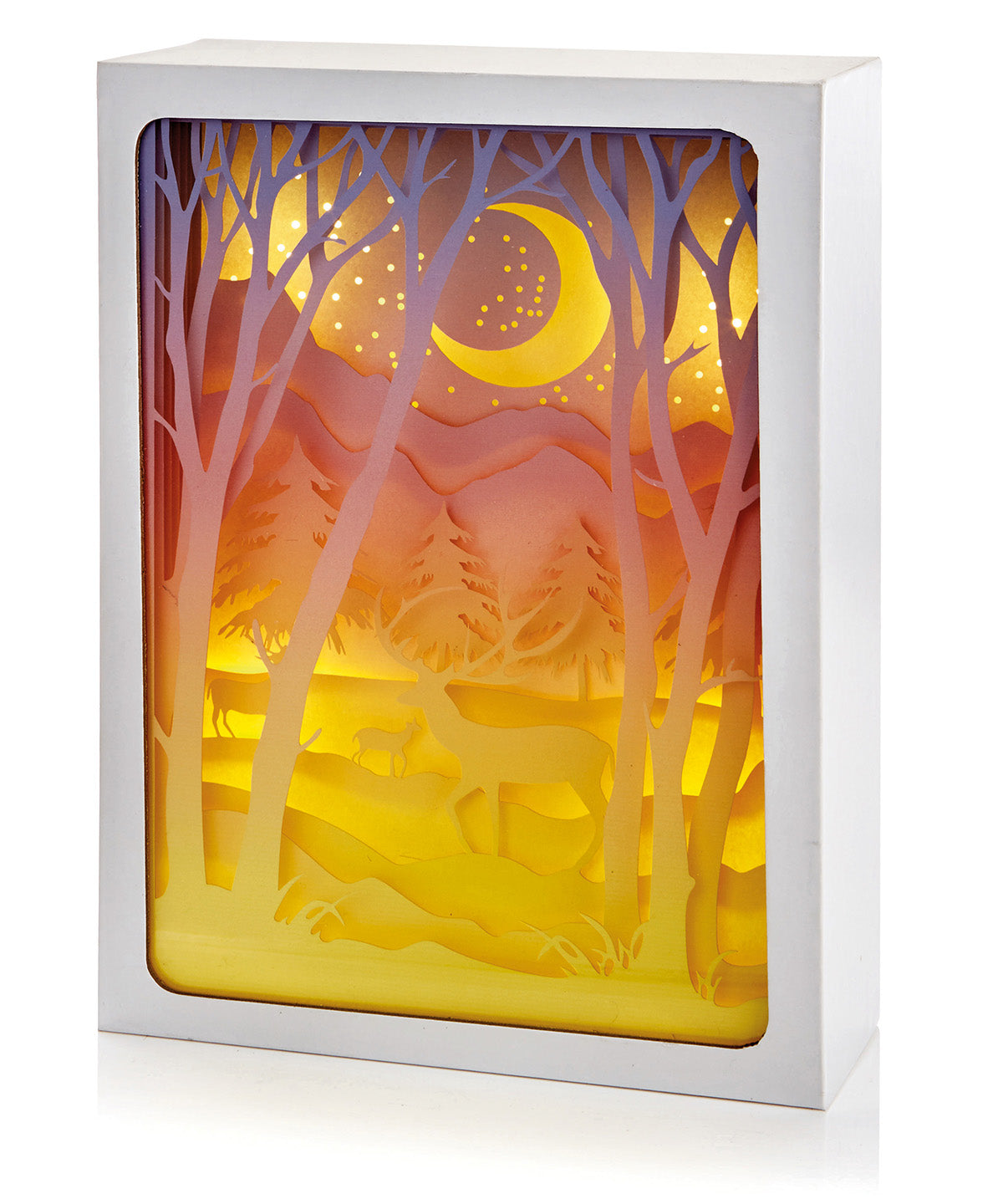 Jólaskraut - Diorama Winter Forest Moonlit Scene