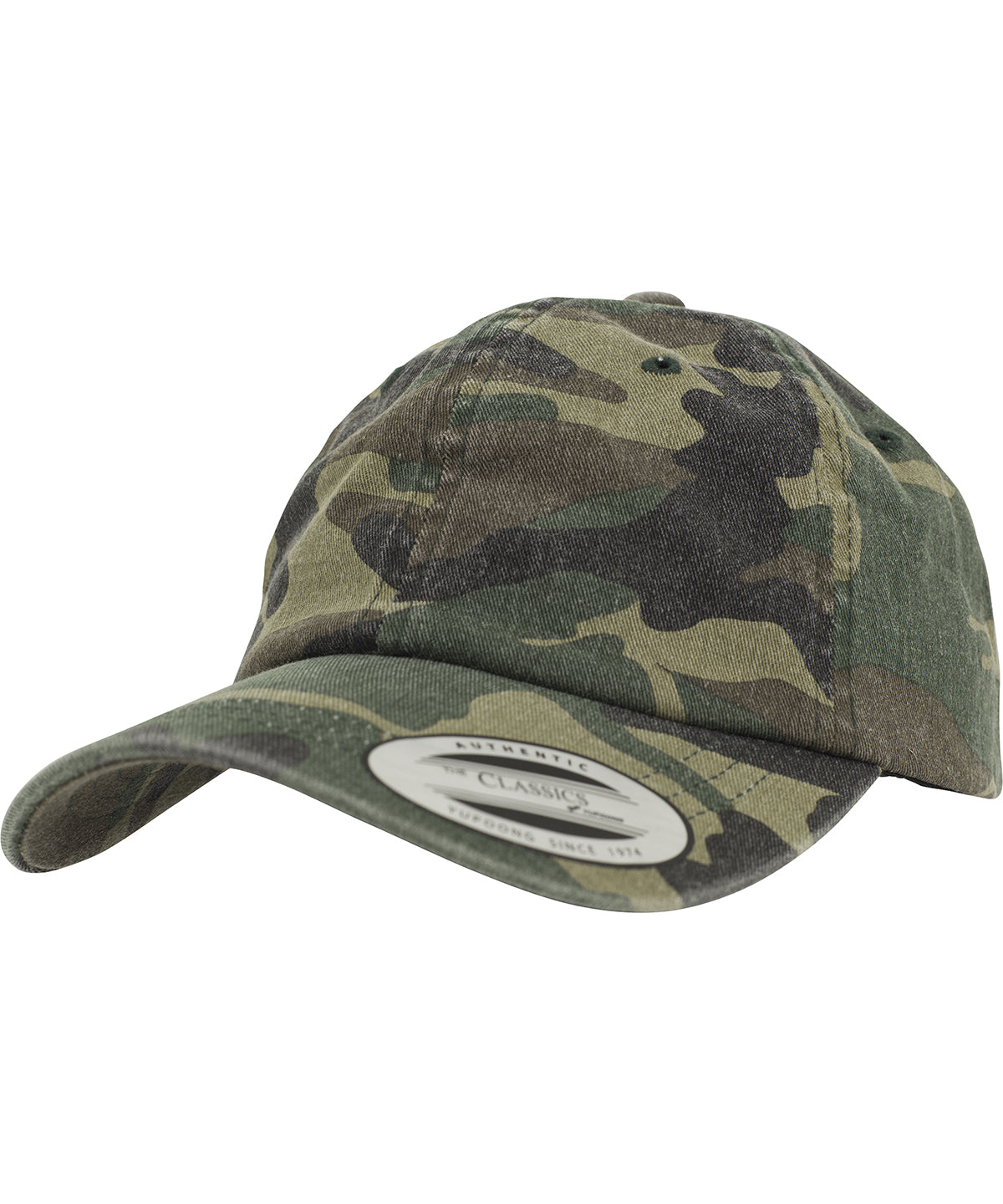 Húfur - Low-profile Camo Washed Cap (6245CW)