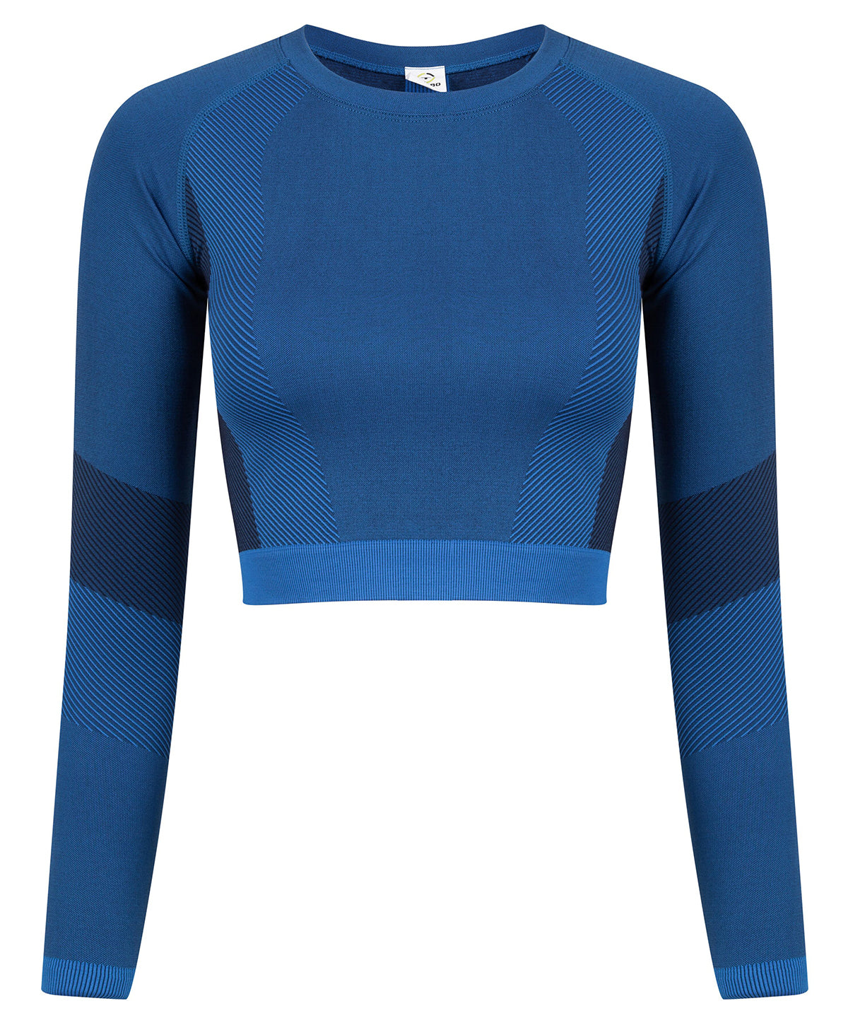 Stuttermabolir - Women's Seamless Panelled Long Sleeve Crop Top