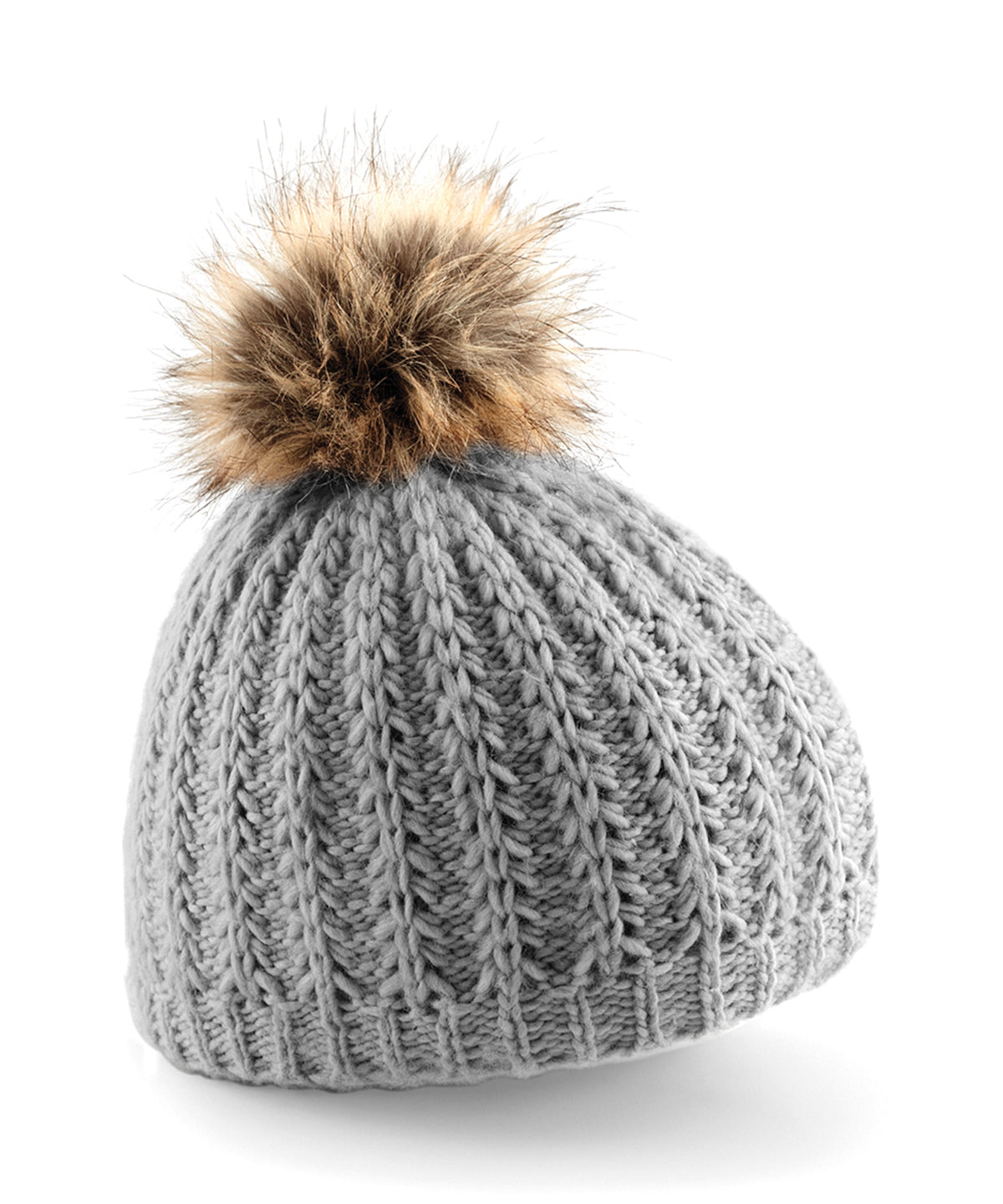 Húfur - Fur Pom Pom Beanie