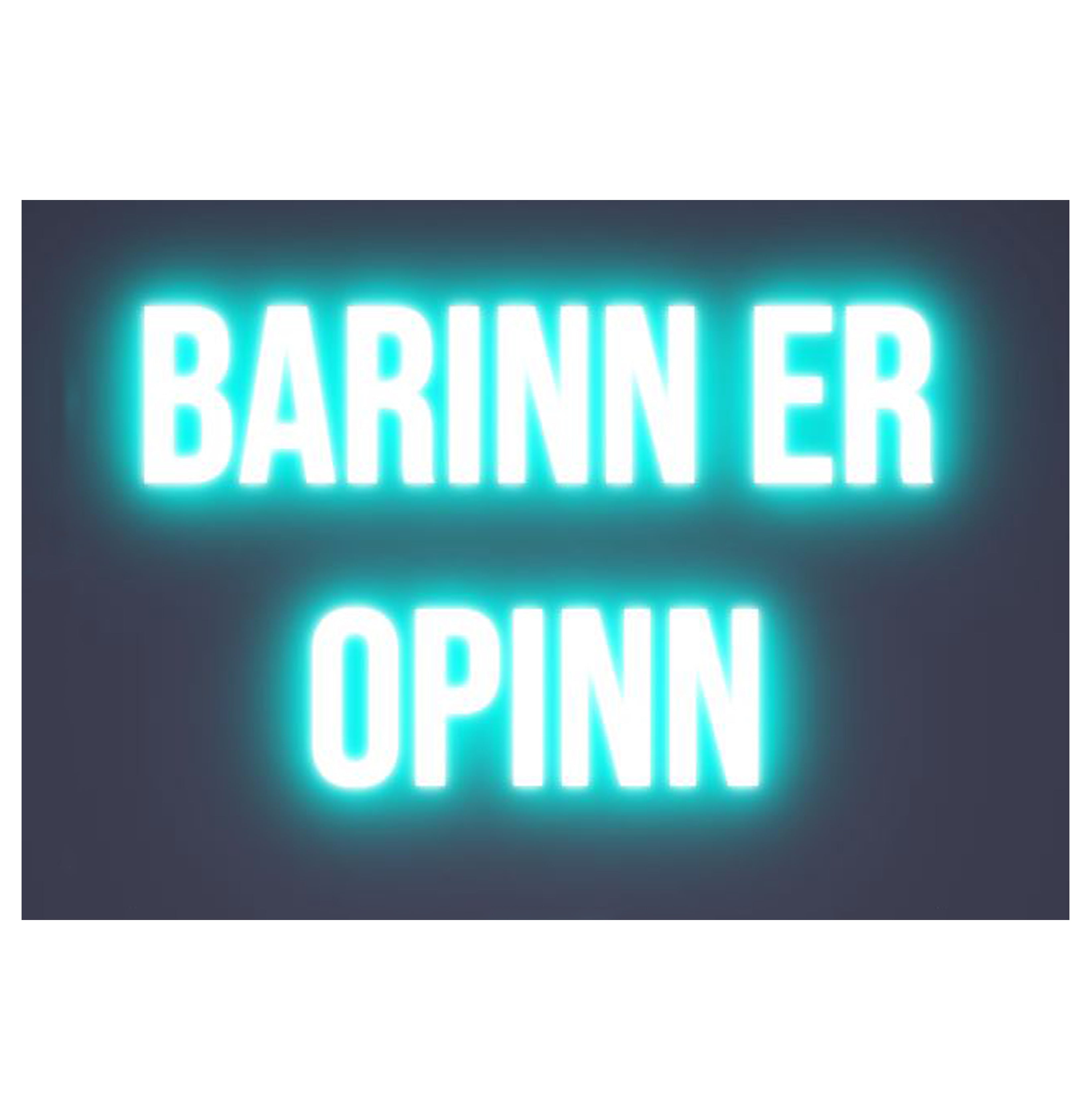 Barinn er opinn - Neonskilti