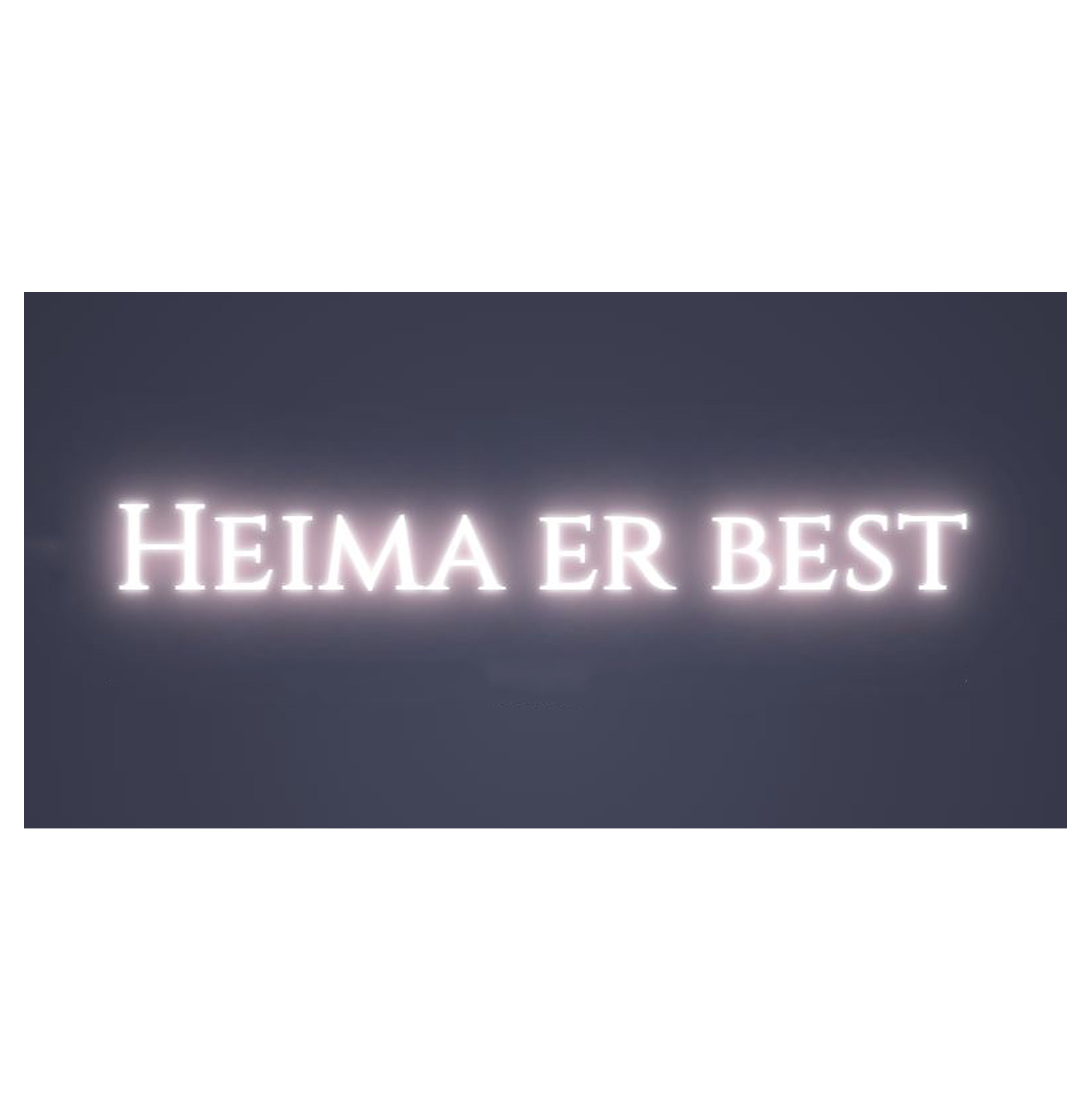 Heima er best - Neonskilti