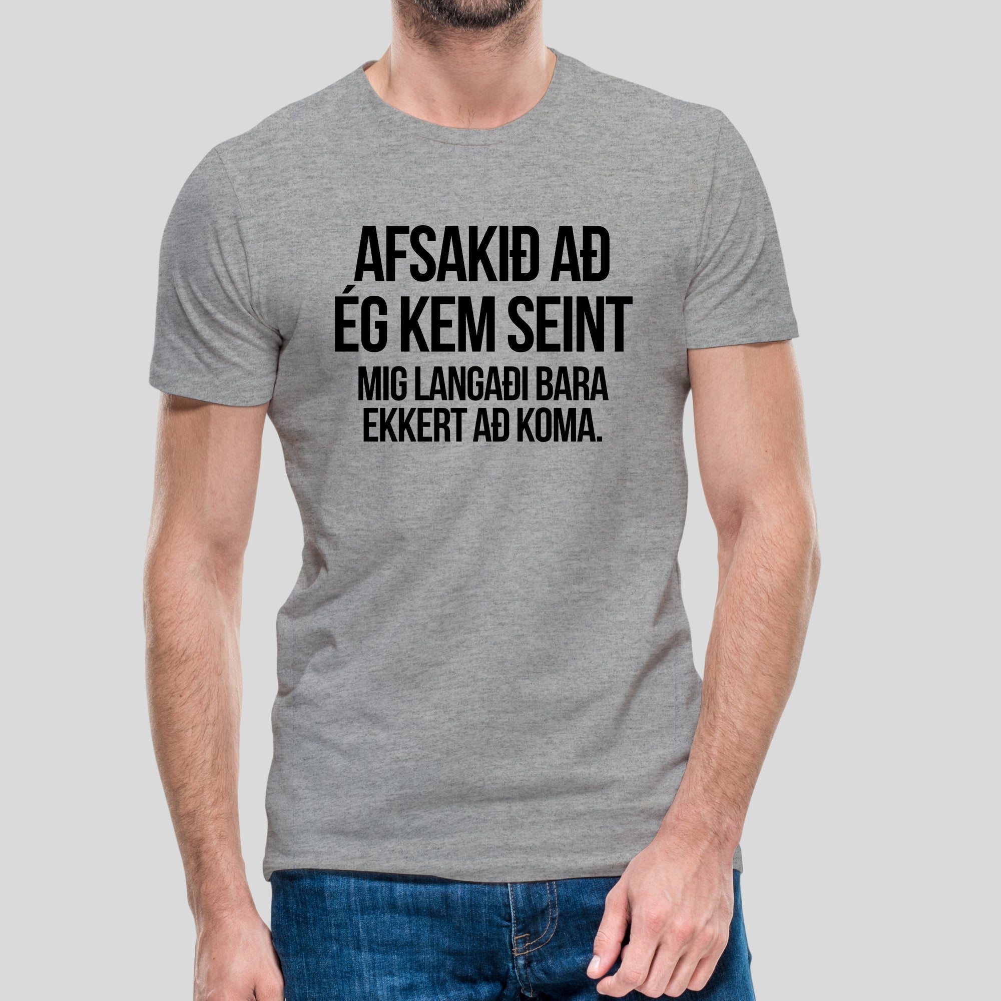 AFSAKIÐ AÐ - Grár bolur