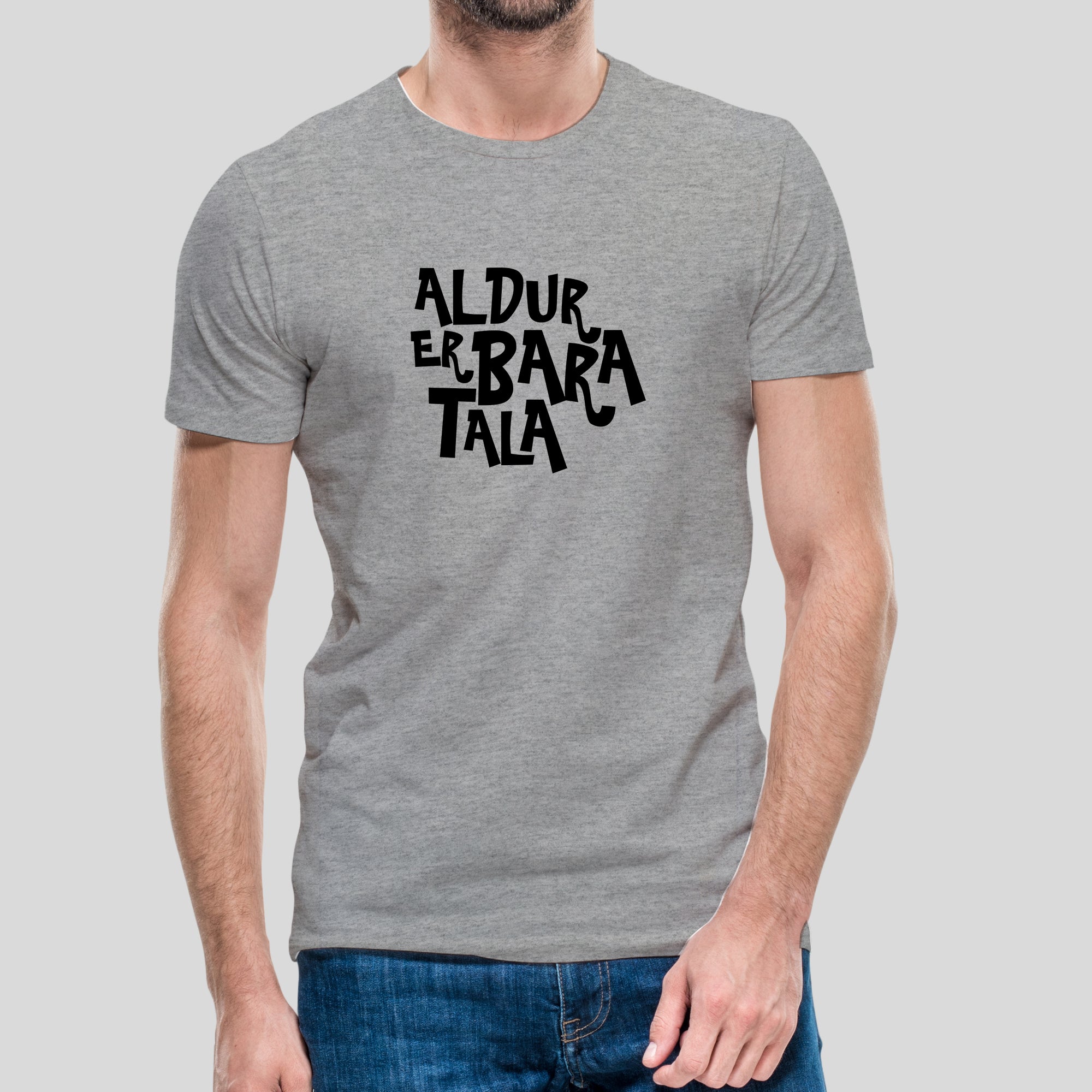 ALDUR ER BARA TALA - Grár bolur