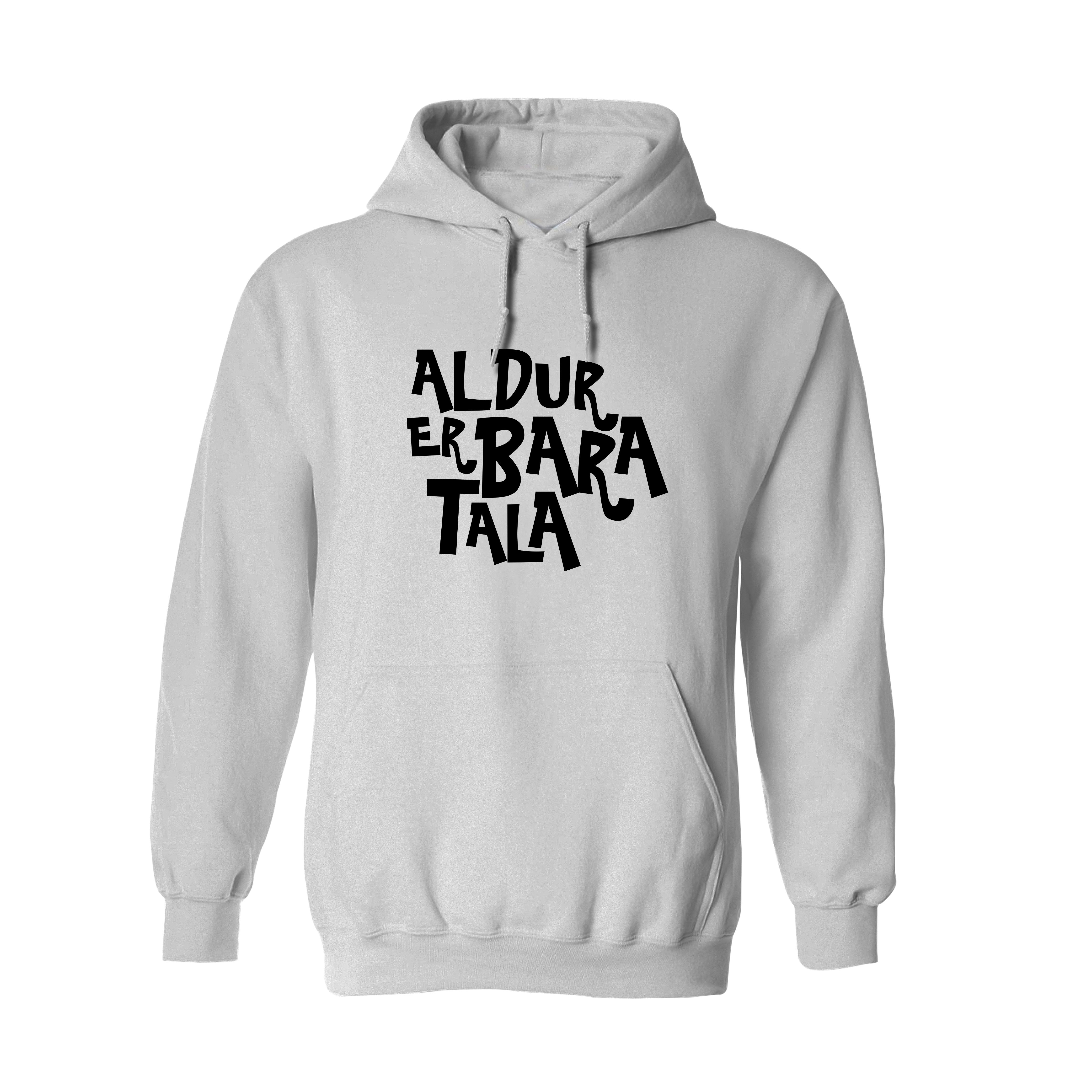 ALDUR ER BARA TALA - Hettupeysa - Hvít