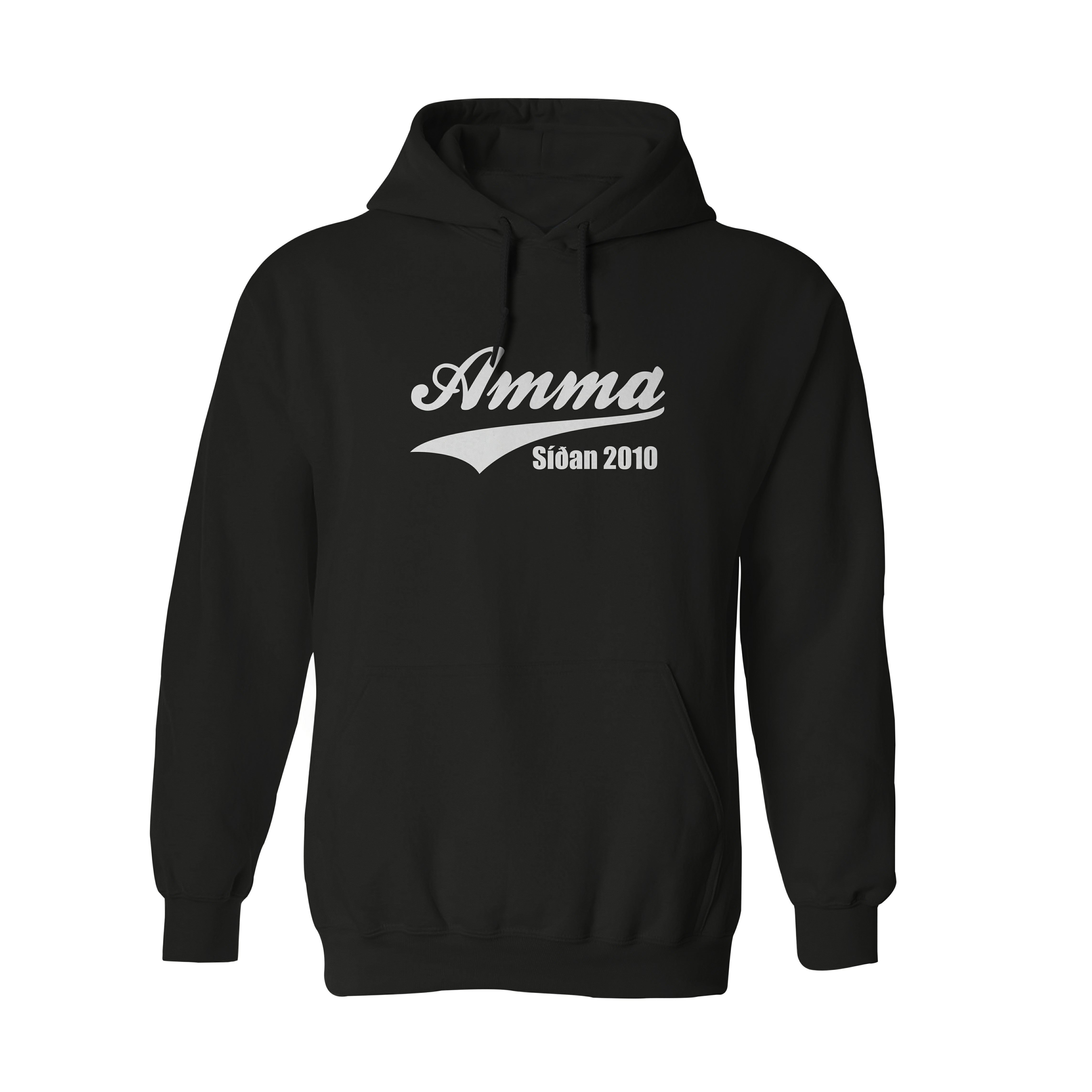 AMMA SÍÐAN - Hettupeysa - Svört