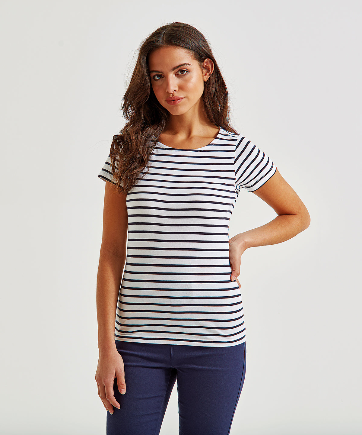 Stuttermabolir - Women's Marinière Coastal Short Sleeve Tee