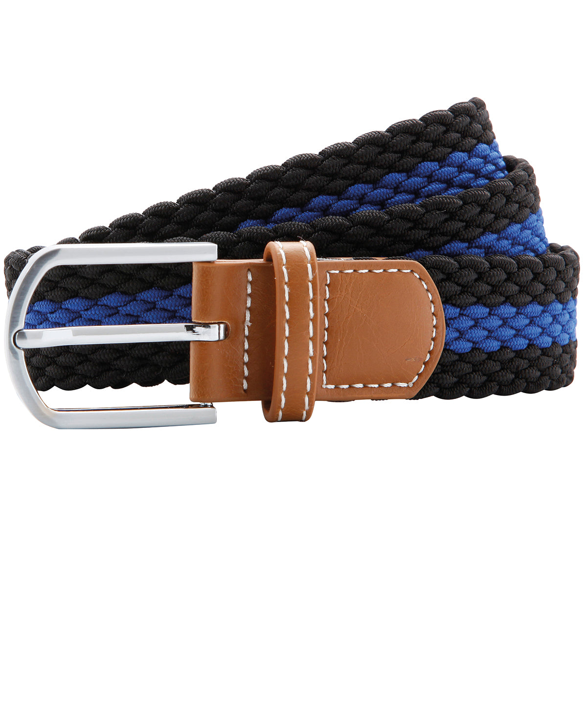Belti - Two-colour Stripe Braid Stretch Belt