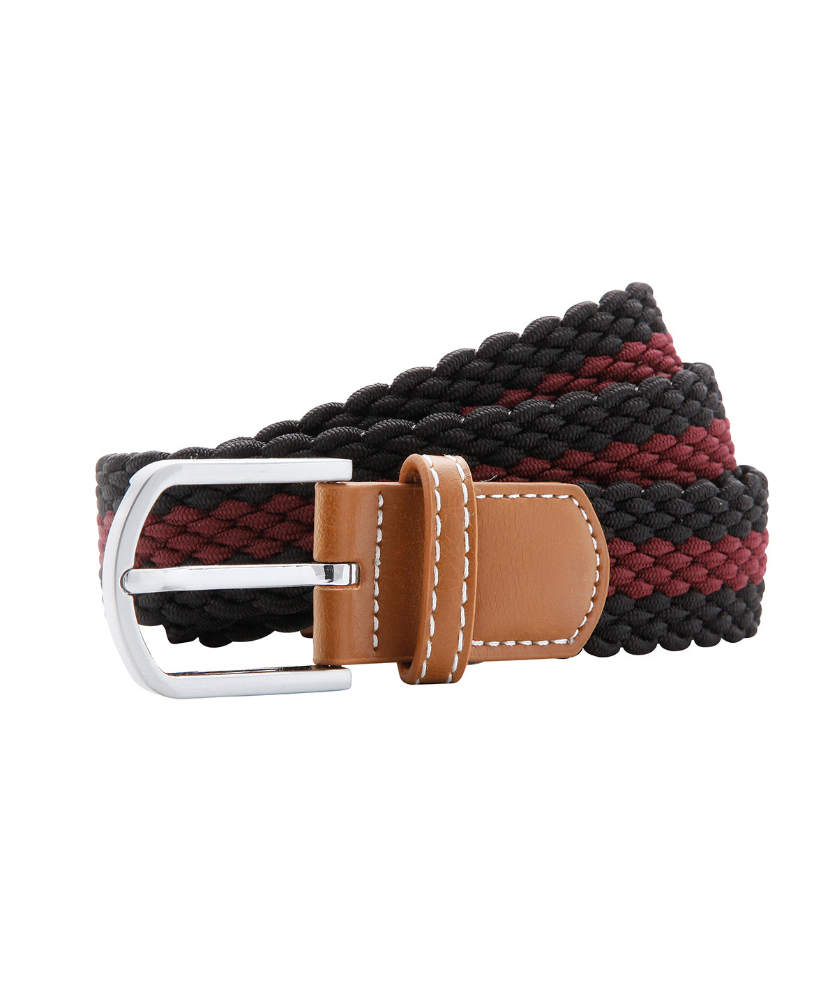 Belti - Two-colour Stripe Braid Stretch Belt