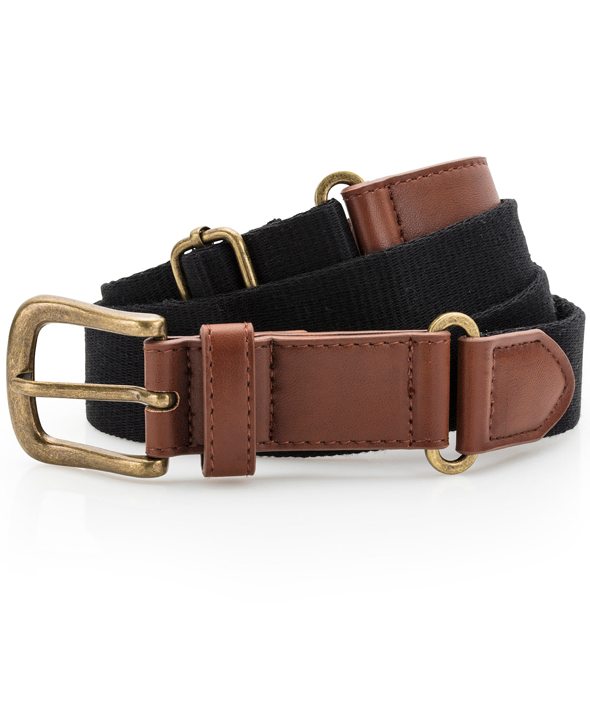 Belti - Faux Leather And Canvas Belt