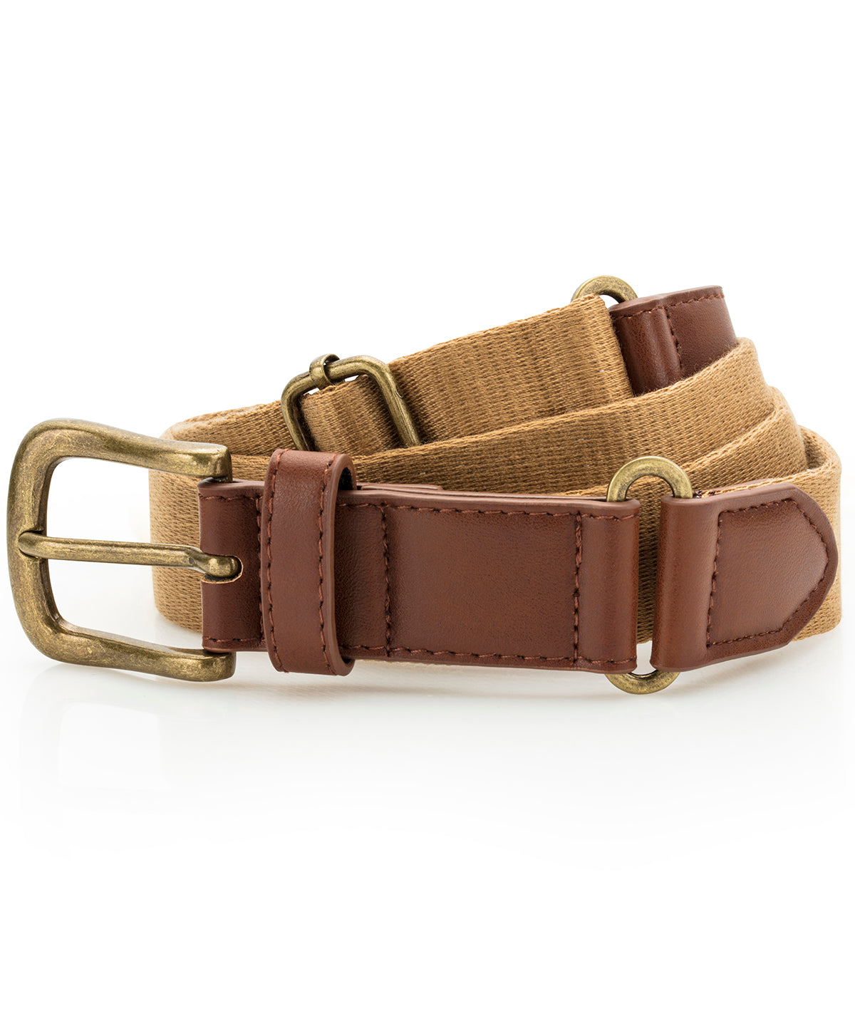 Belti - Faux Leather And Canvas Belt