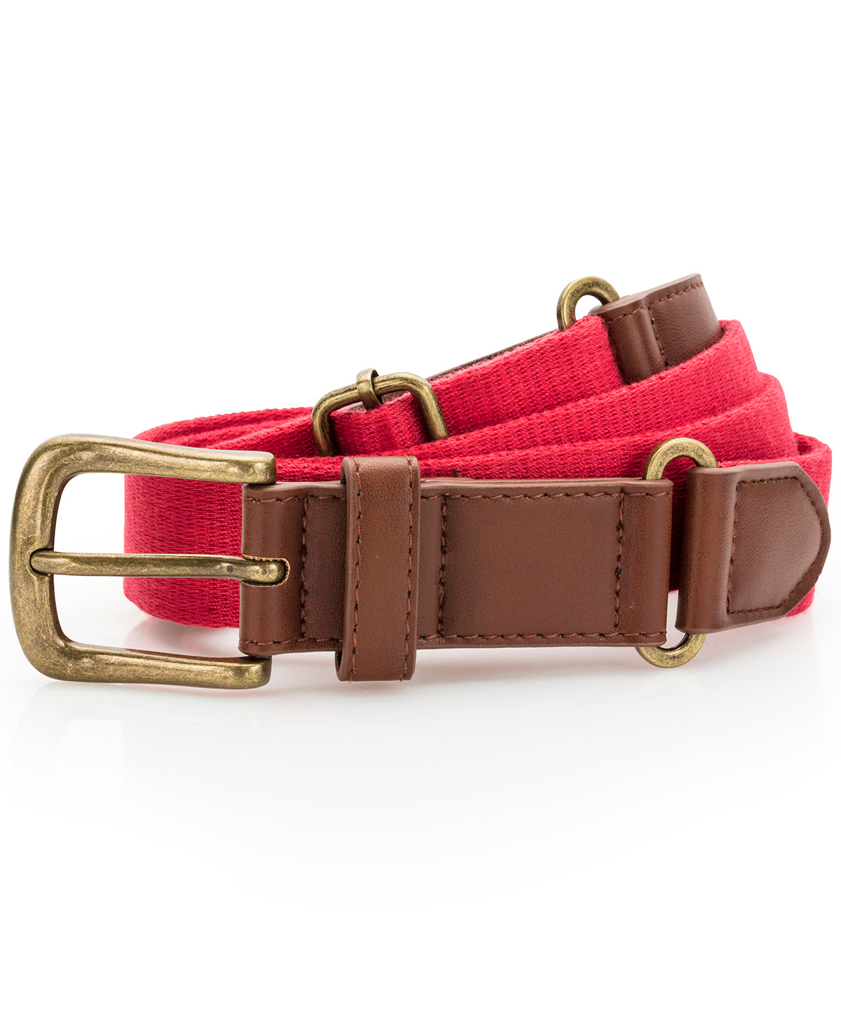 Belti - Faux Leather And Canvas Belt