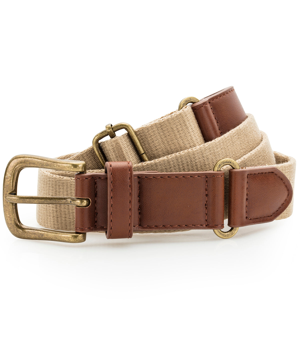 Belti - Faux Leather And Canvas Belt