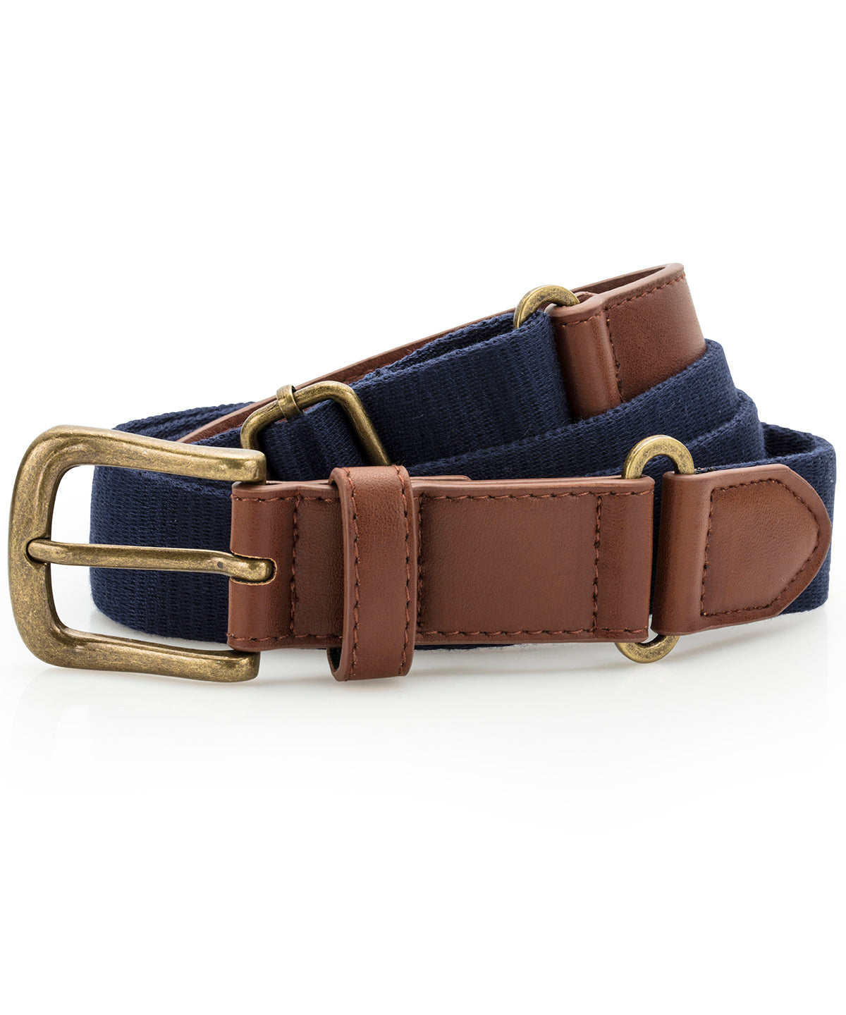 Belti - Faux Leather And Canvas Belt