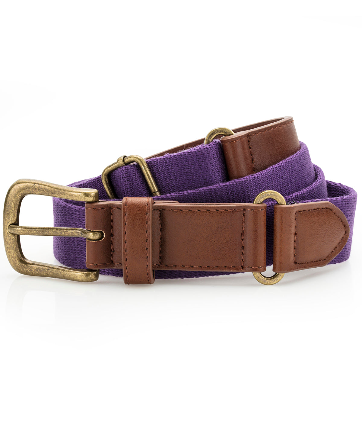 Belti - Faux Leather And Canvas Belt