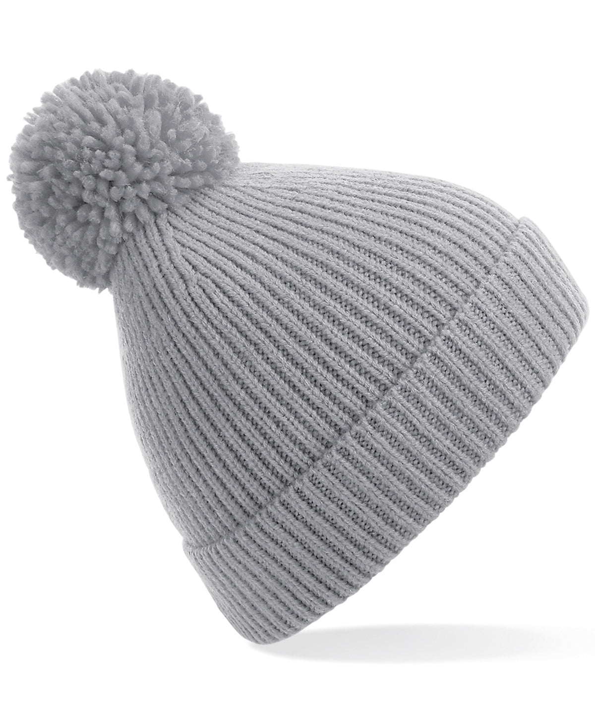 Húfur - Engineered Knit Ribbed Pom Pom Beanie