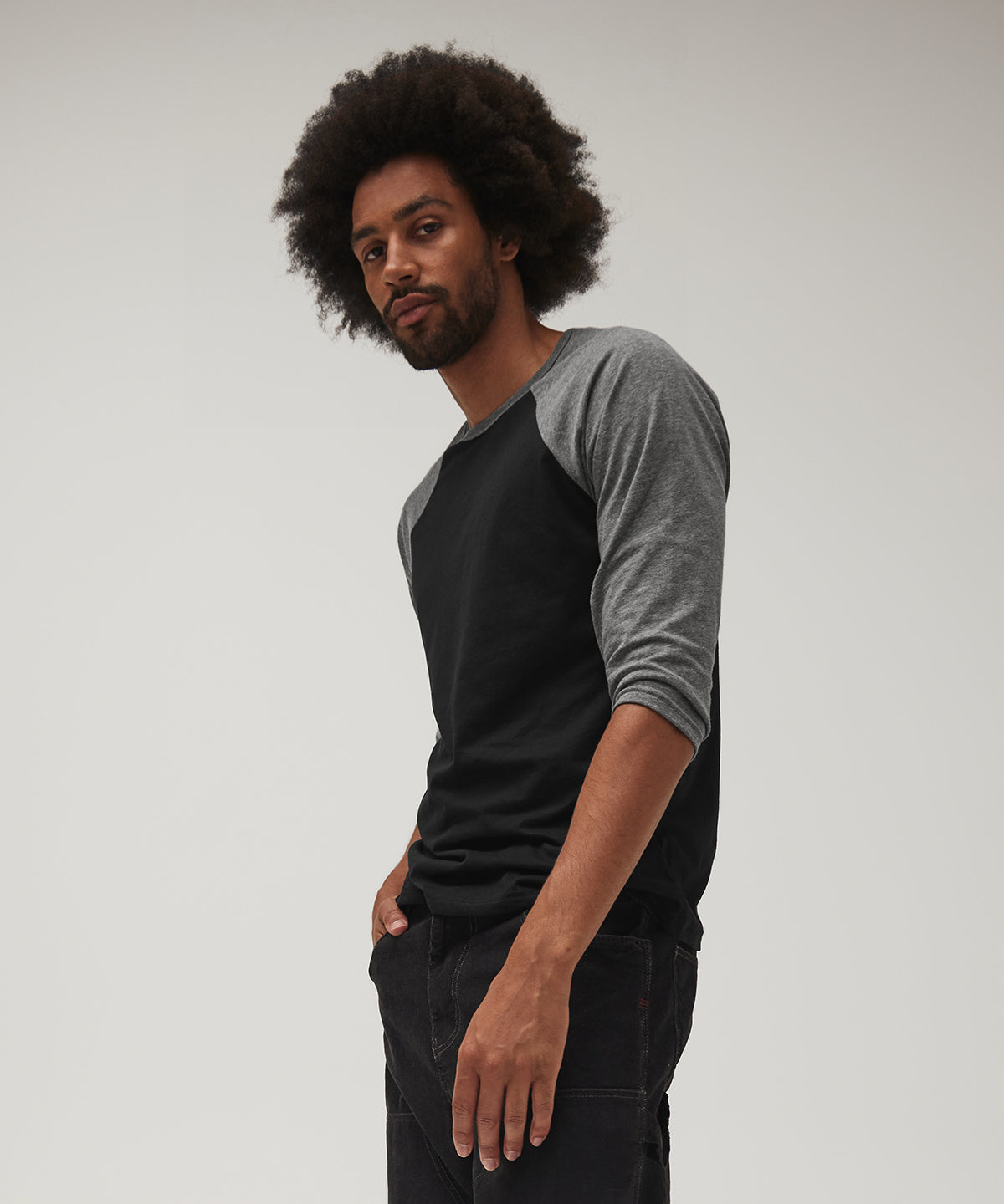 Stuttermabolir - Unisex Triblend ¾ Sleeve Baseball T-shirt