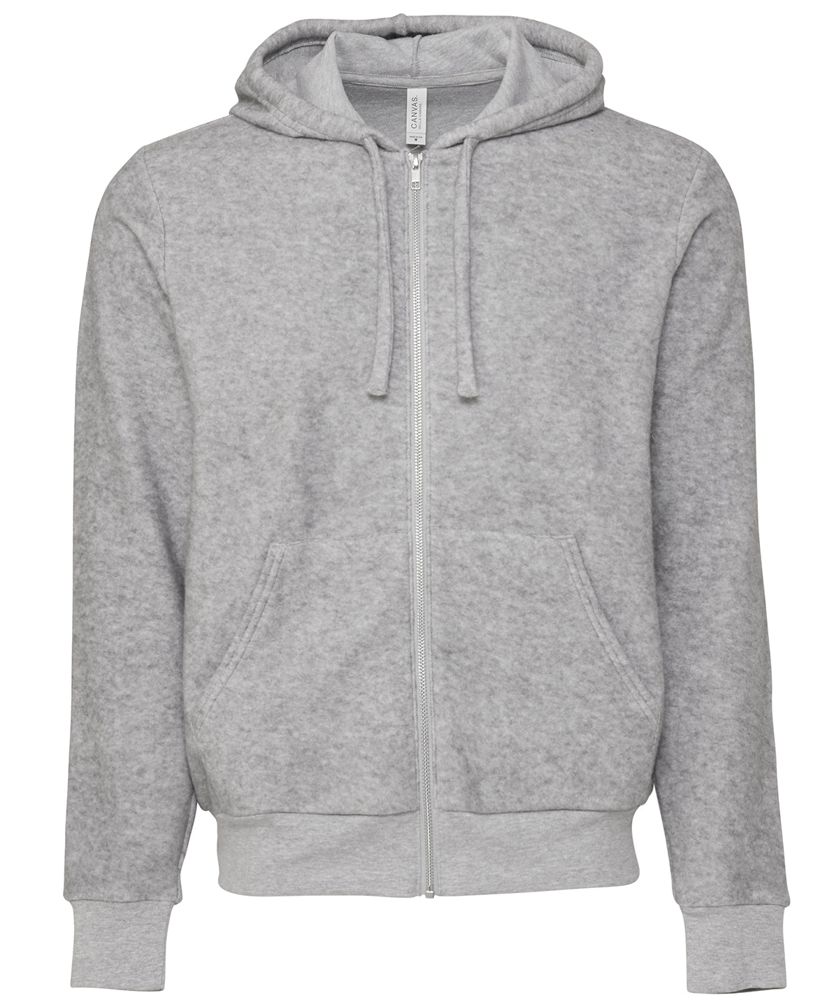 Hettupeysur - Unisex Sueded Fleece Full-zip Hoodie