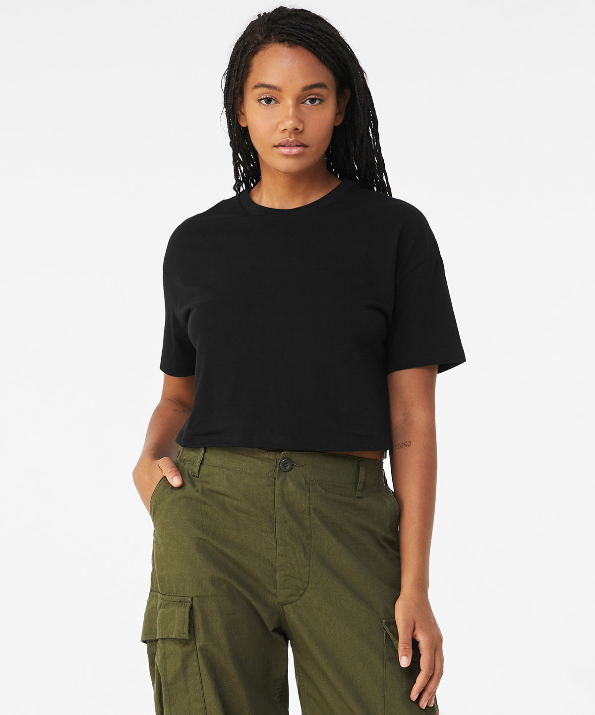 Stuttermabolir - Women’s Jersey Crop Tee