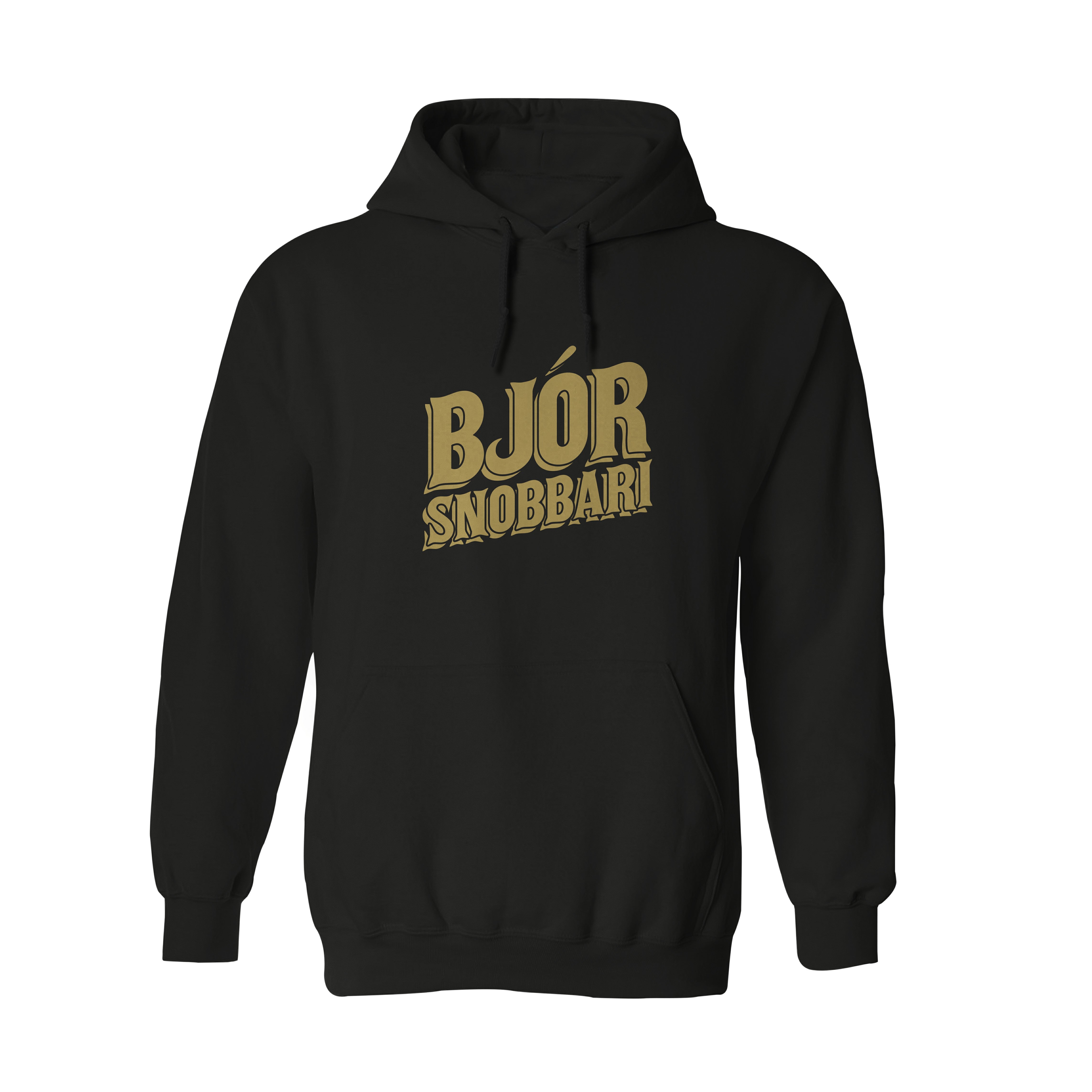 BJÓR-SNOBBARI - Hettupeysa - Svört