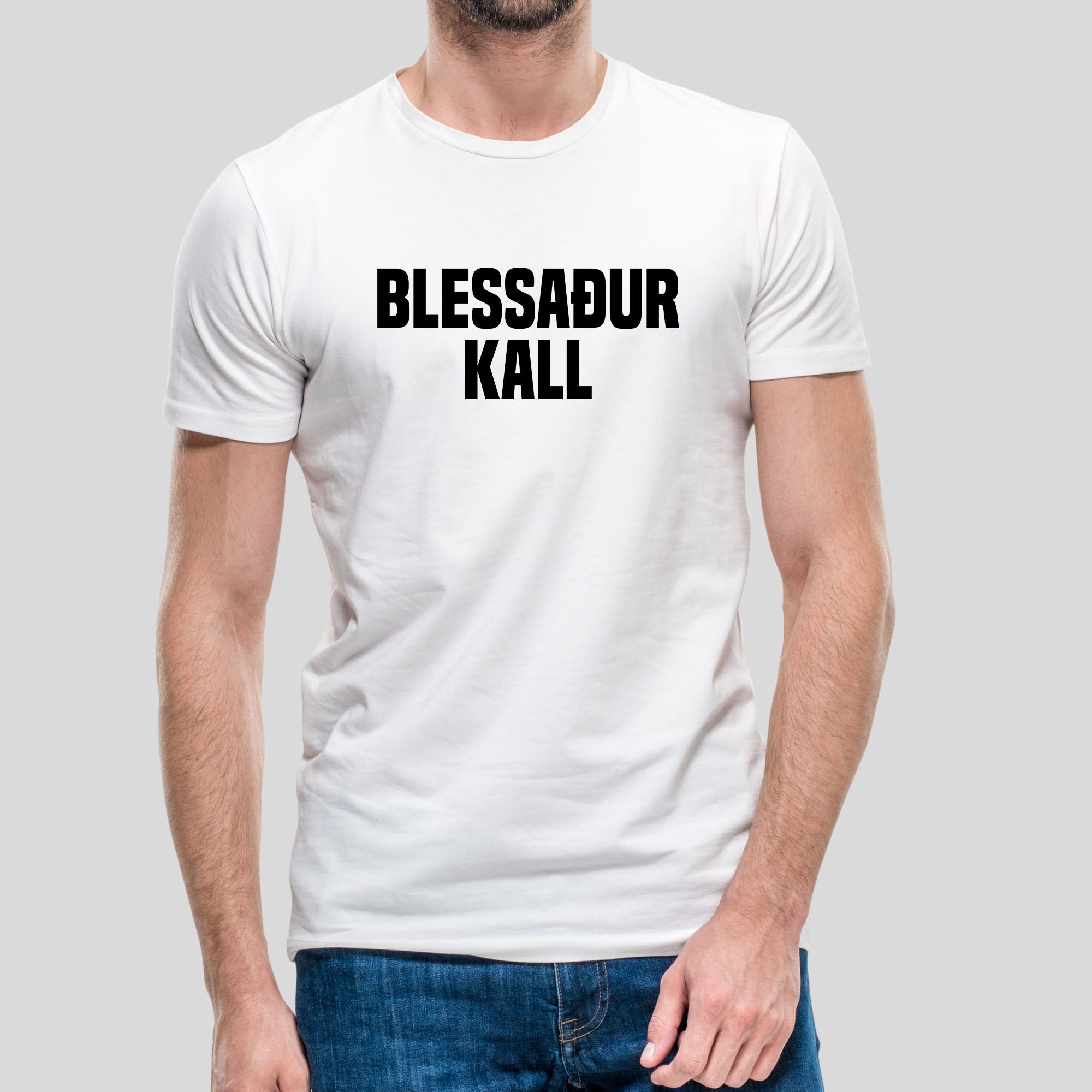 BLESSAÐUR KALL - Hvítur bolur