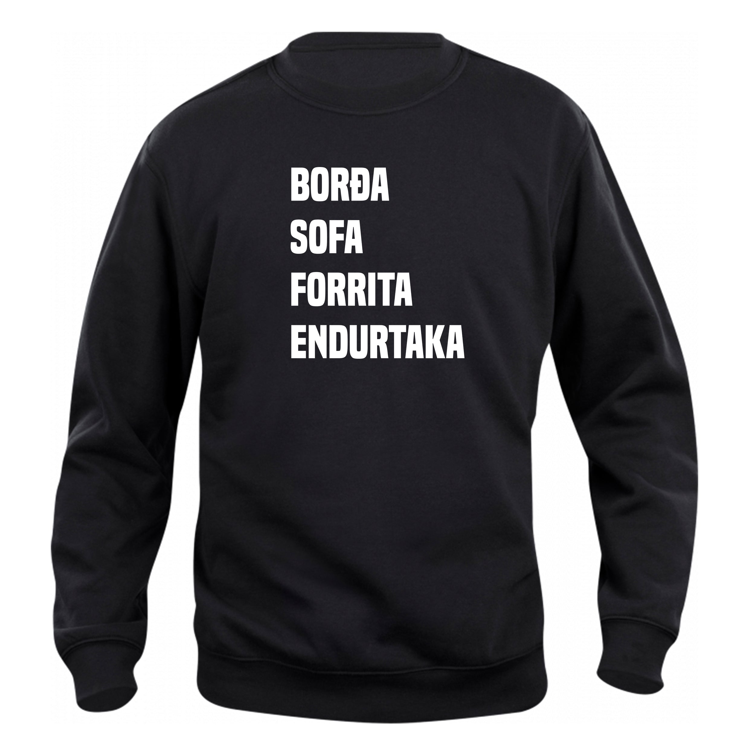 BORÐA SOFA FORRITA ENDURTAKA - Peysa - Svört