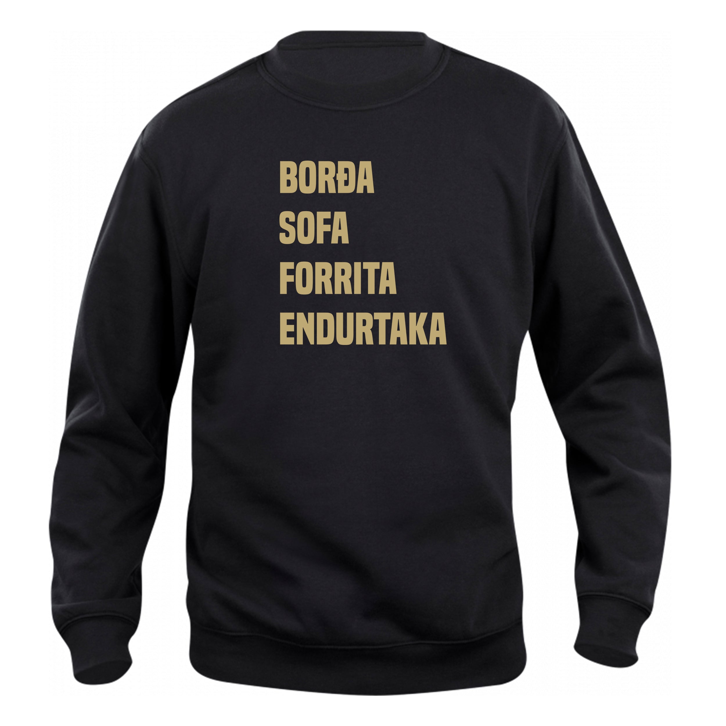 BORÐA SOFA FORRITA ENDURTAKA - Peysa - Svört