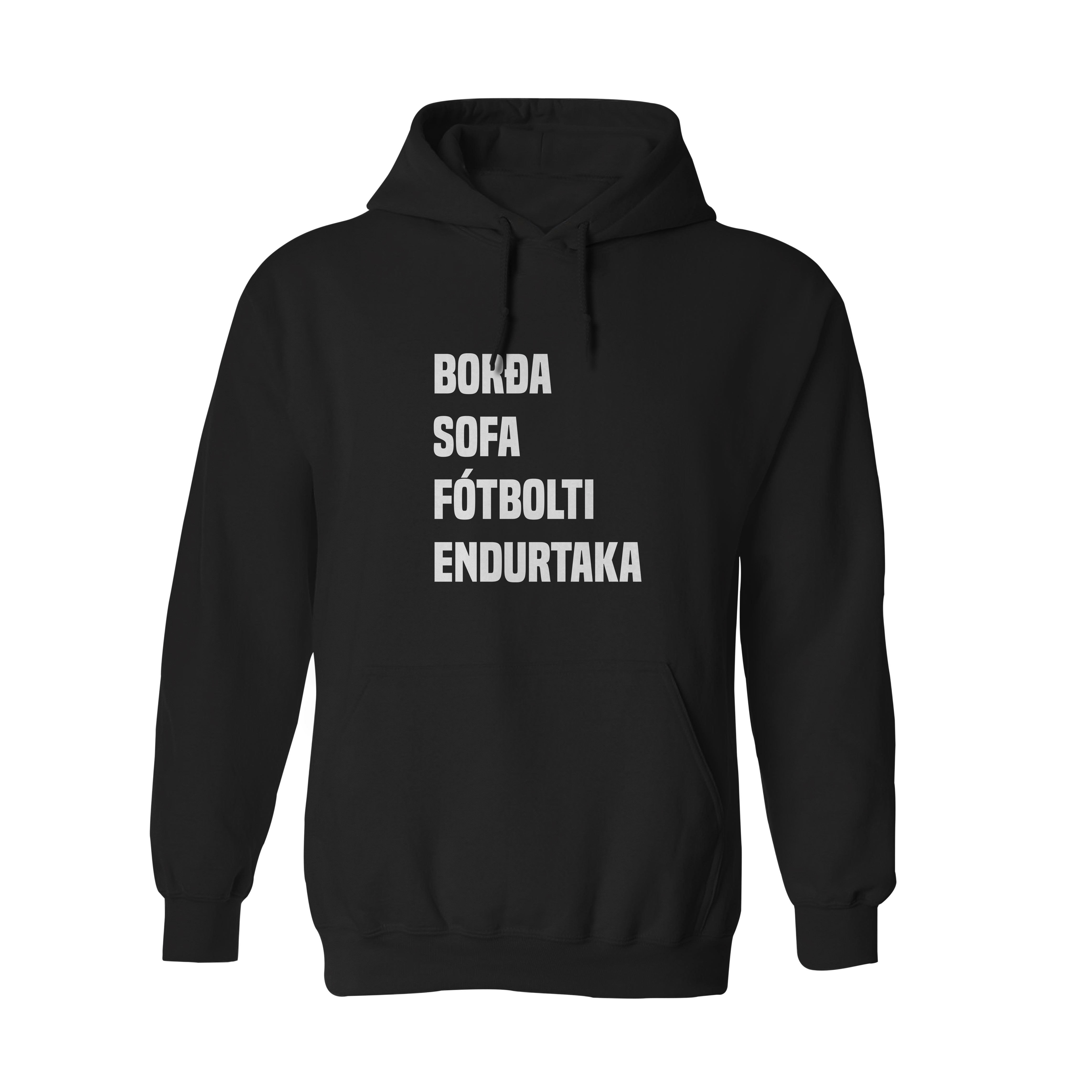 BORÐA SOFA FÓTBOLTI ENDURTAKA - Hettupeysa - Svört