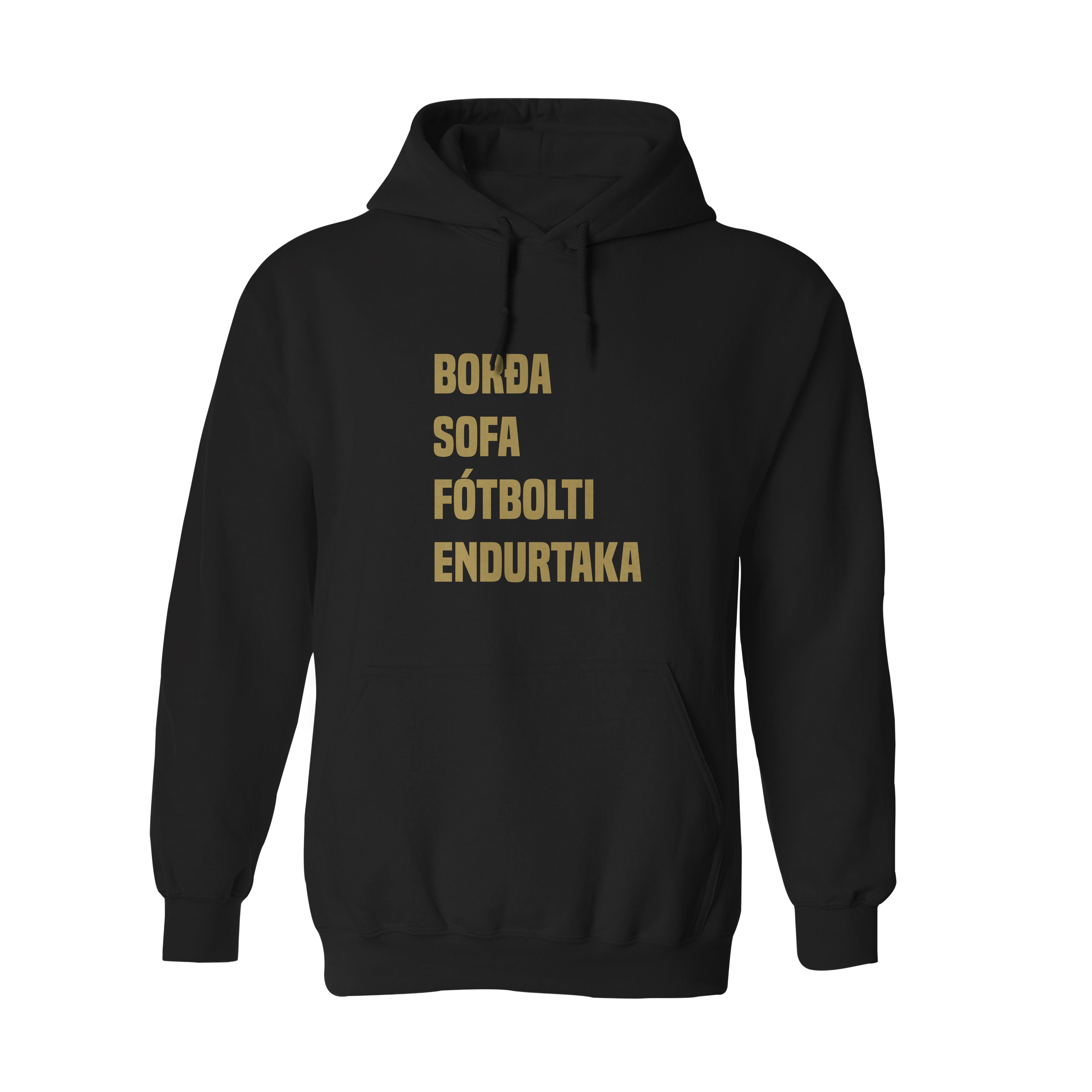 BORÐA SOFA FÓTBOLTI ENDURTAKA - Hettupeysa - Svört