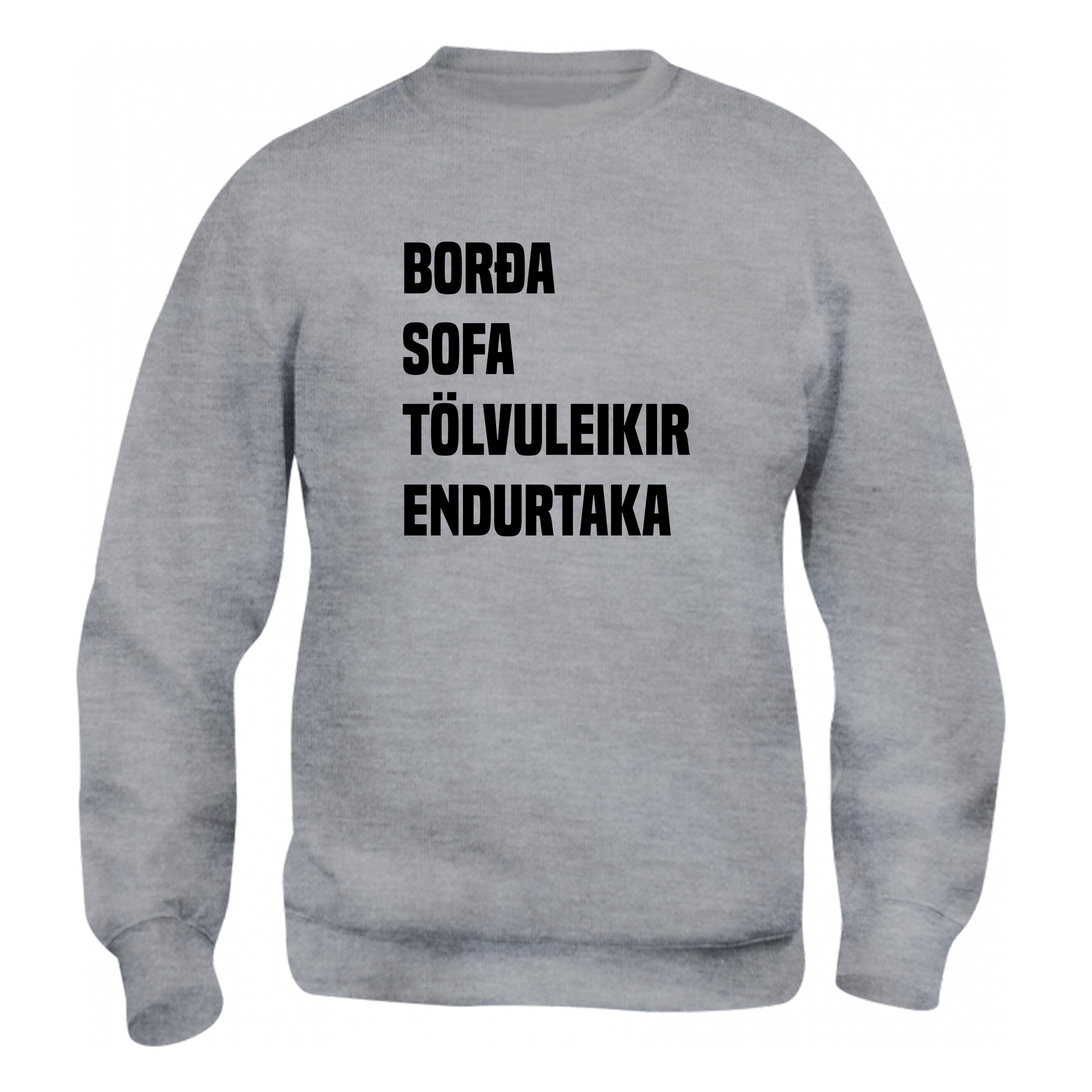 BORÐA SOFA TÖLVULEIKIR ENDURTAKA - Peysa - Grá