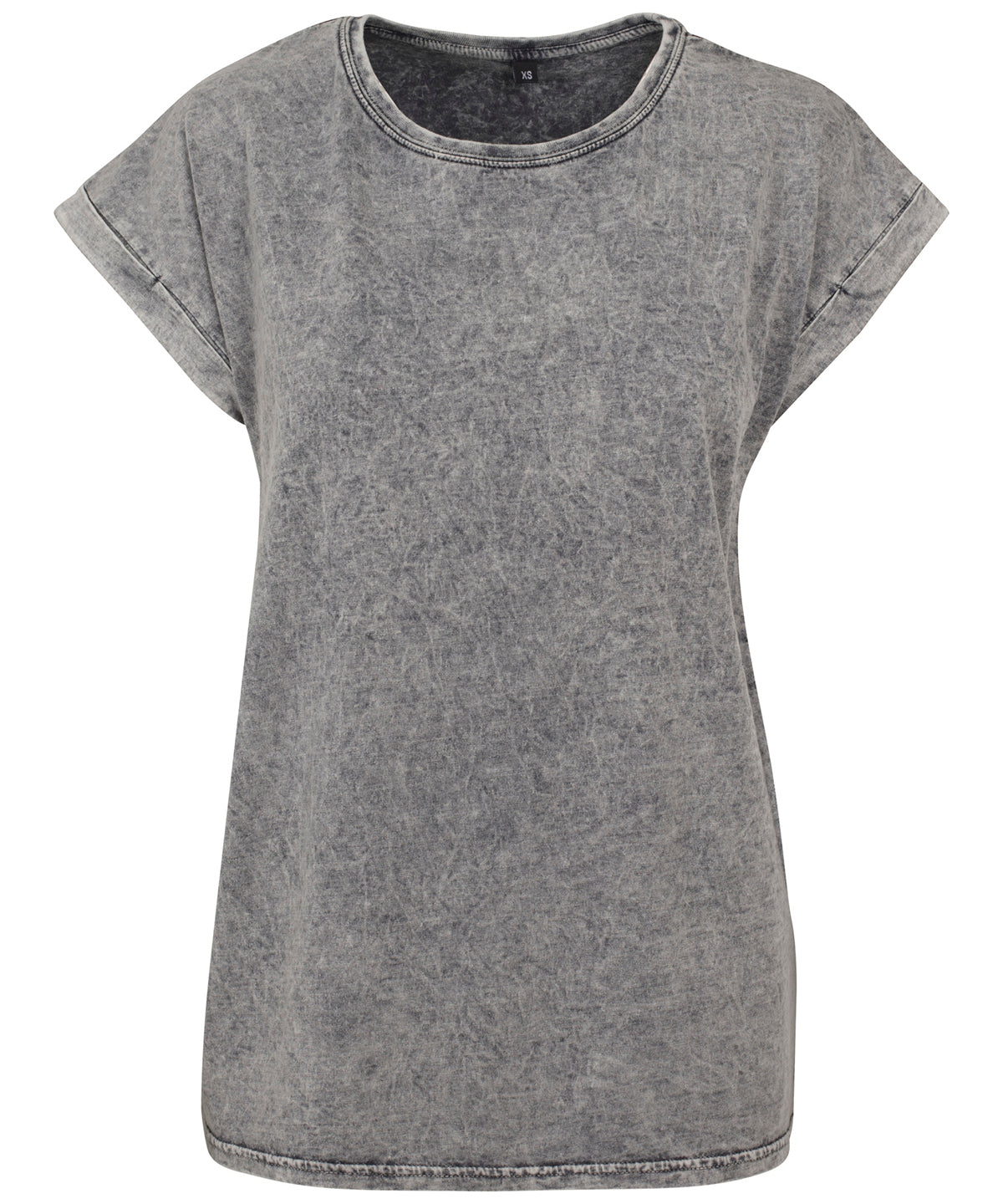 Stuttermabolir - Women's Acid Washed Extended Shoulder Tee