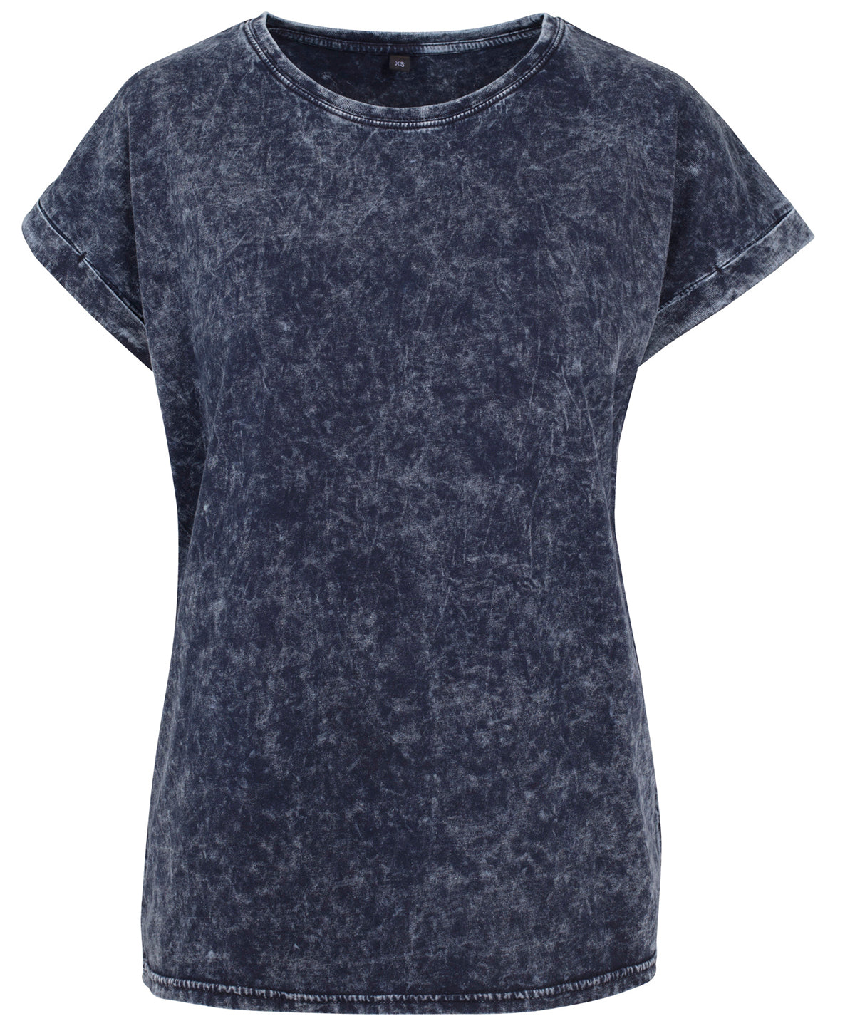 Stuttermabolir - Women's Acid Washed Extended Shoulder Tee