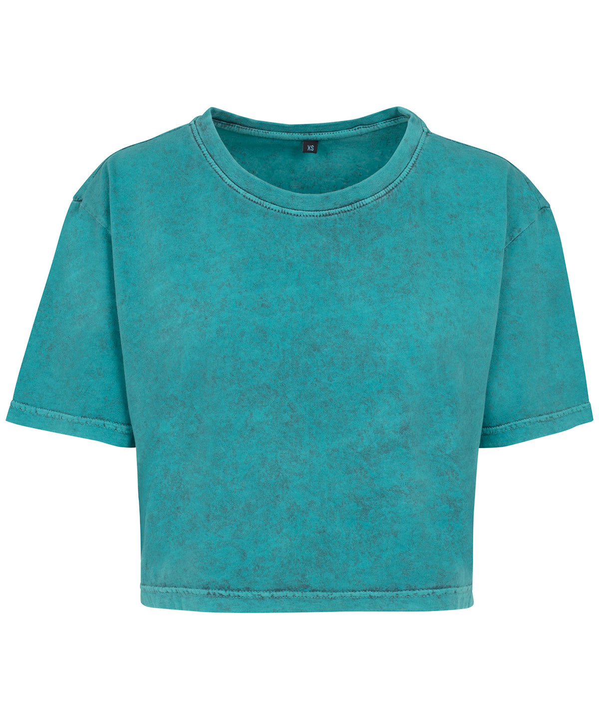 Stuttermabolir - Women's Acid Washed Cropped Tee