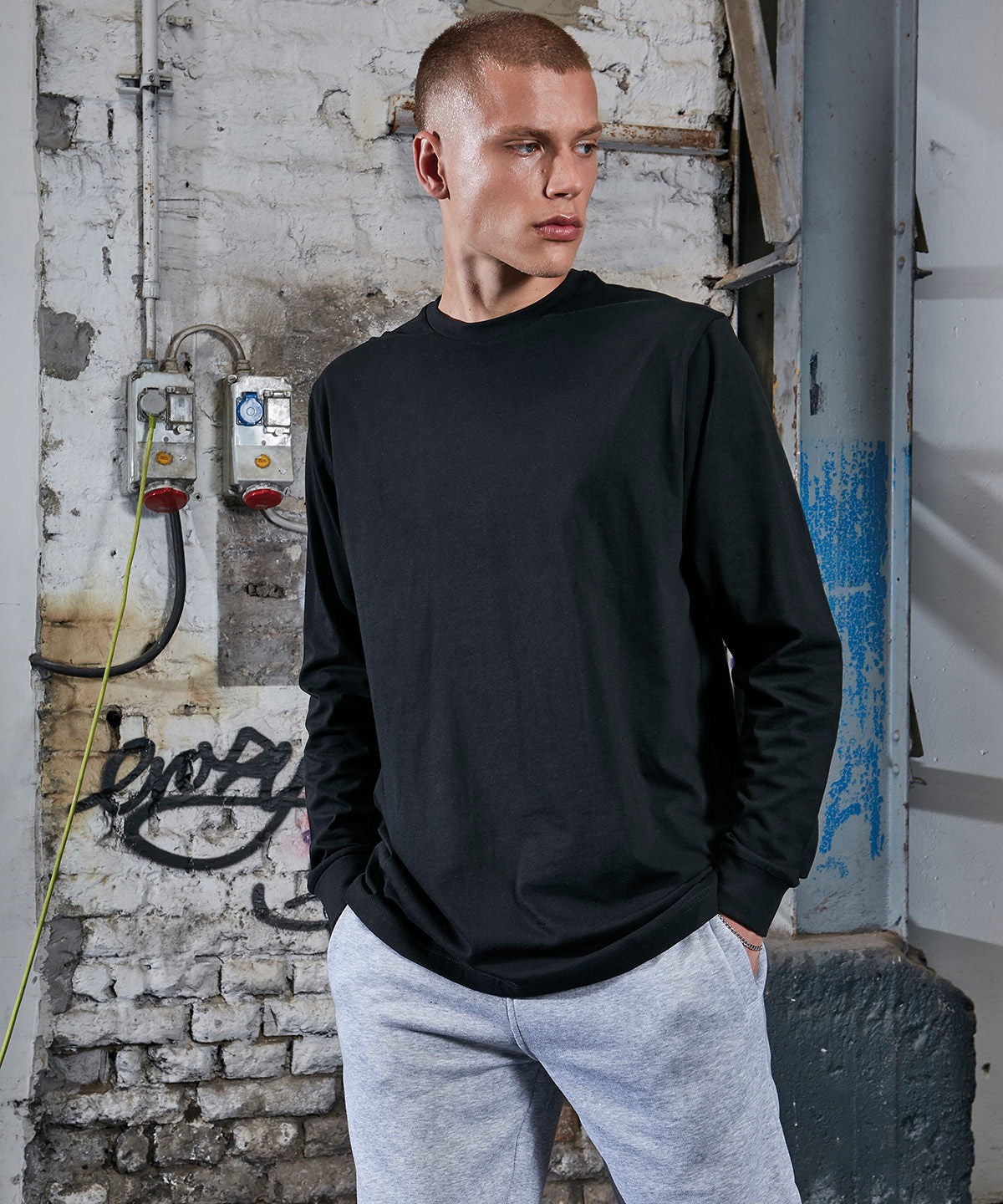 Háskólapeysur - Organic Long Sleeve With Cuff Rib