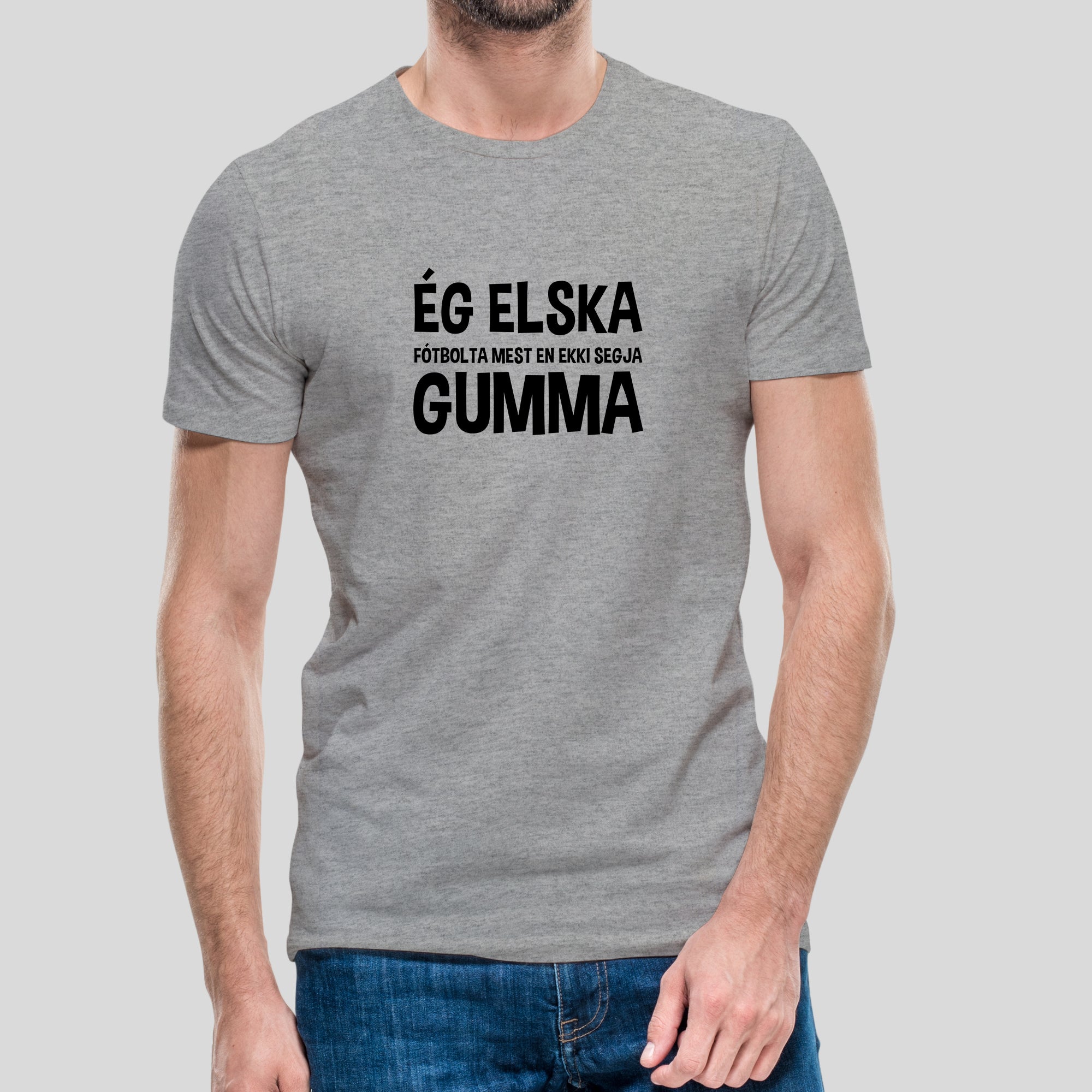 ÉG ELSKA MEST (breytilegur texti) - Grár bolur