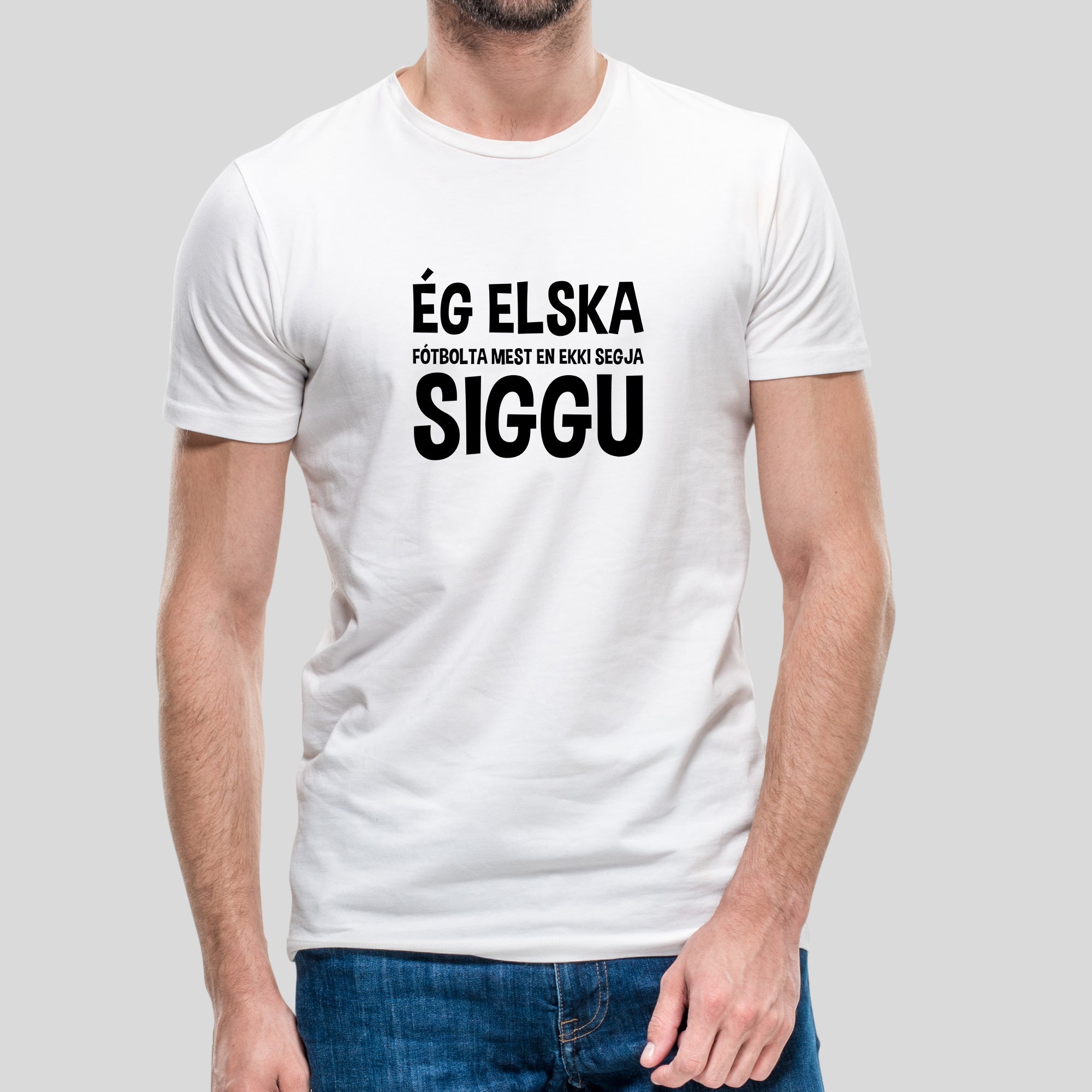 ÉG ELSKA MEST (breytilegur texti) - Hvítur bolur