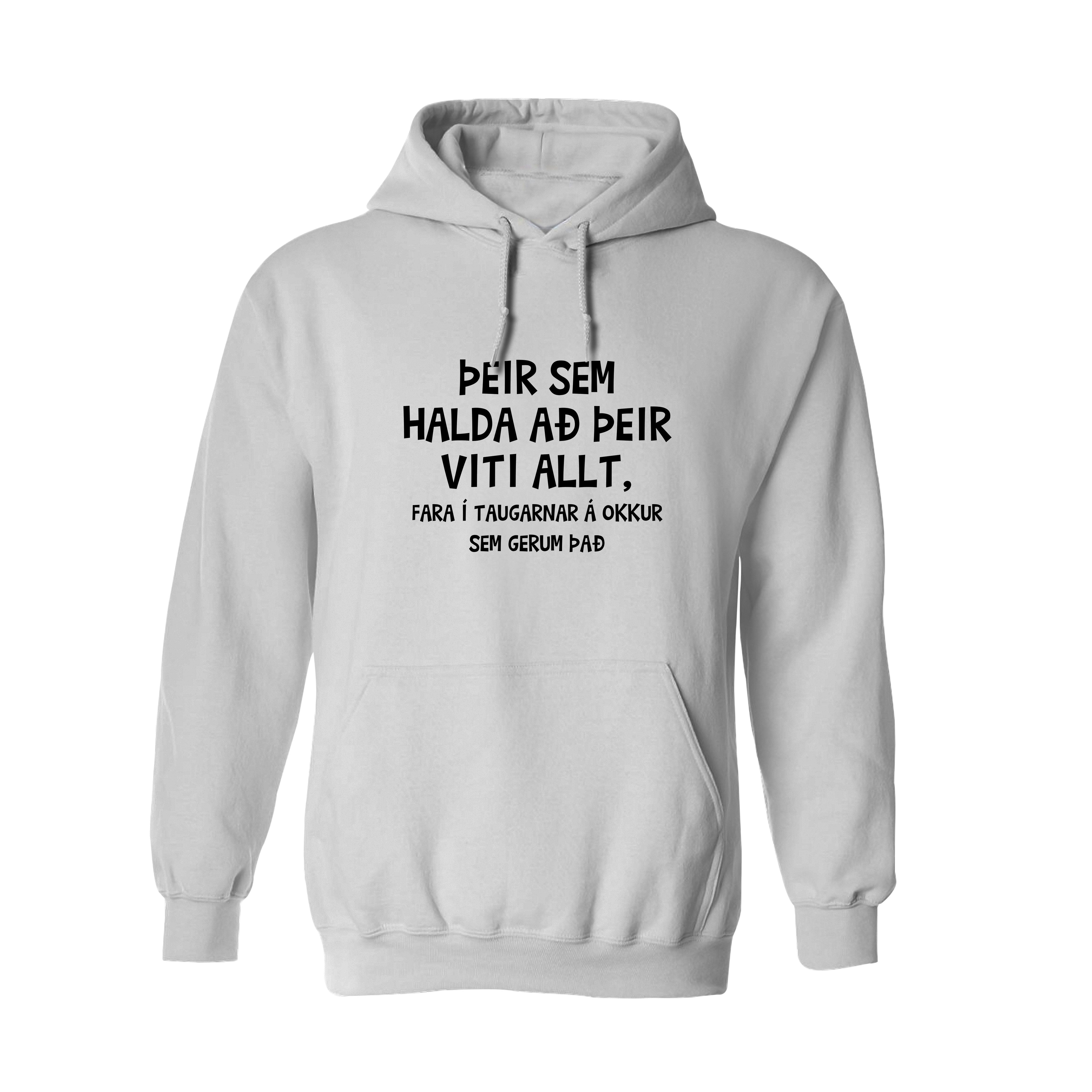 ÞEIR SEM HALDA - Hettupeysa - Hvít