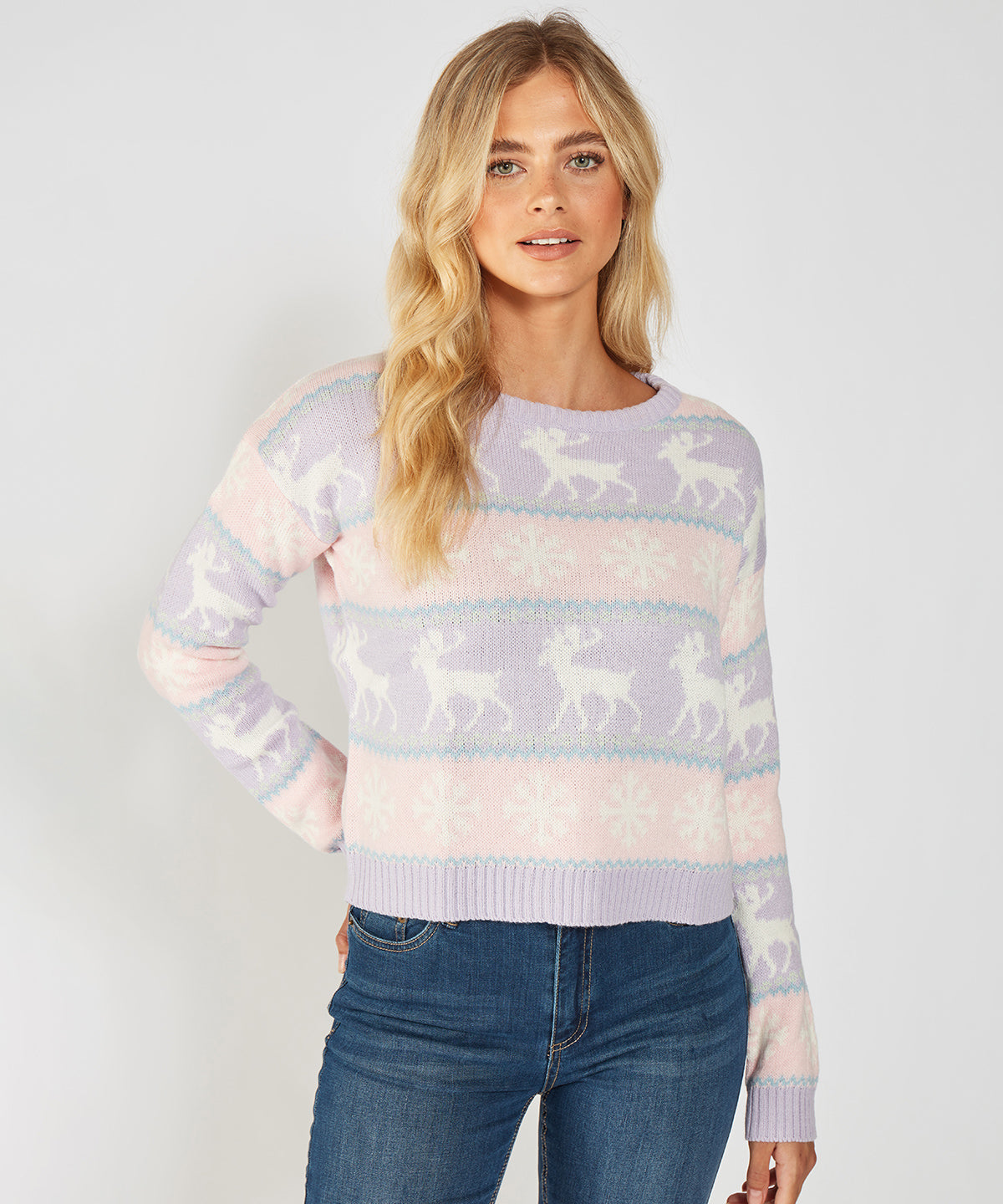 Prjónaðar peysur - Women's Boxy Nordic Jumper